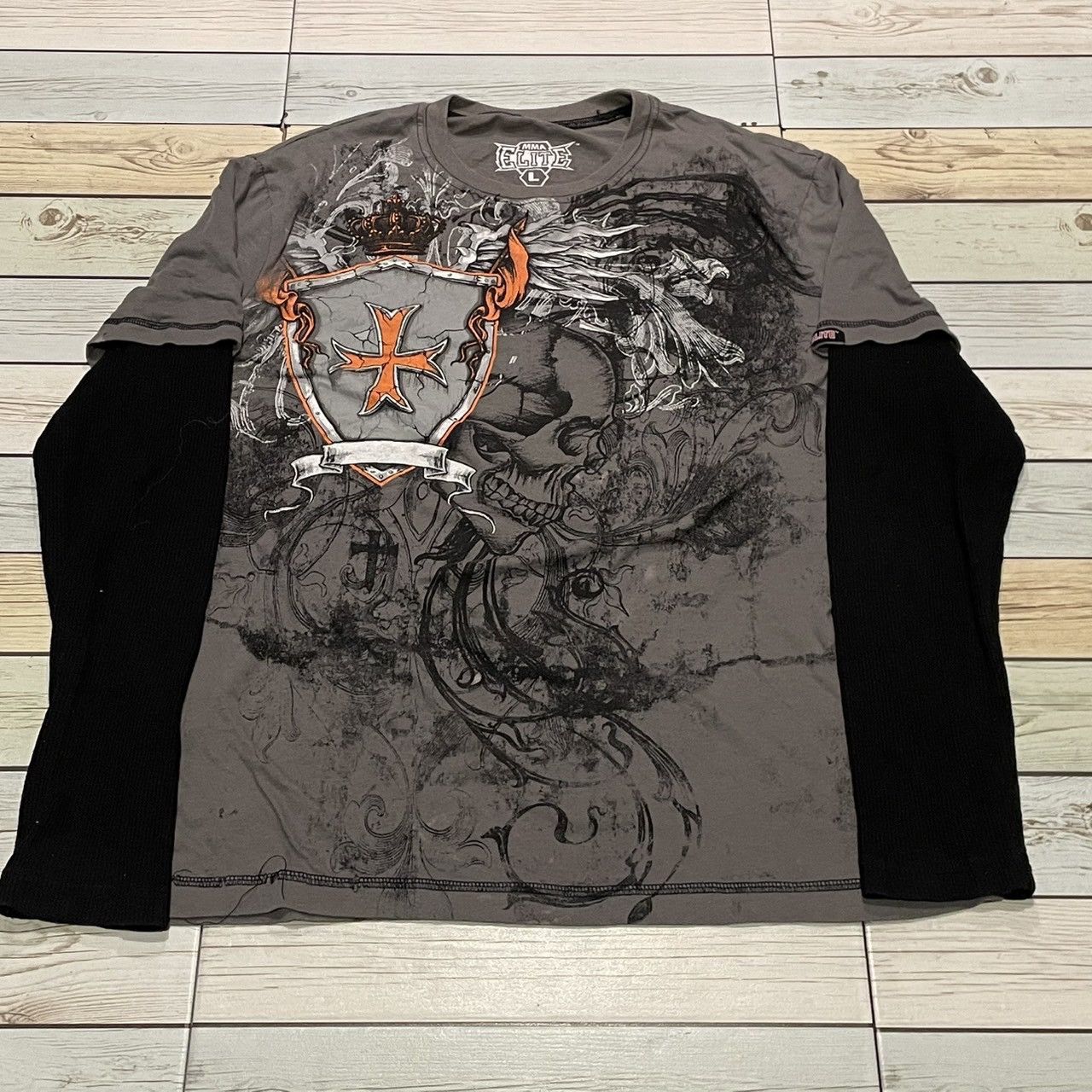 Affliction × Ed Hardy × Southpole Rare Mma Elite Longsleeve Y2K Affliction Style Size US L / EU 52-54 / 3 - 1 Thumbnail