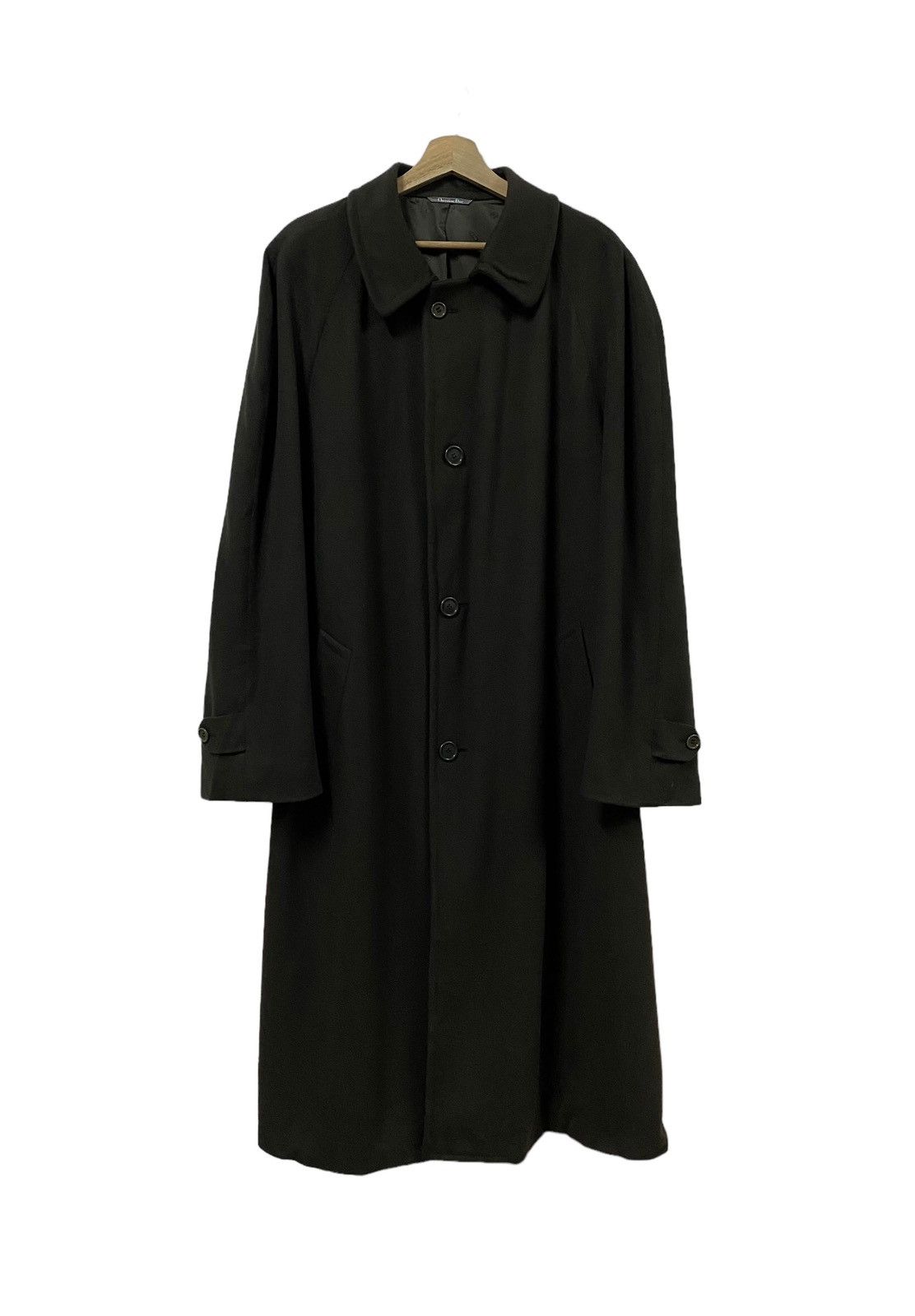 image of Christian Dior Monsieur x Loro Piana Vtgchristian Dior Loro Piana Lana Cashmere Longjacket in Green