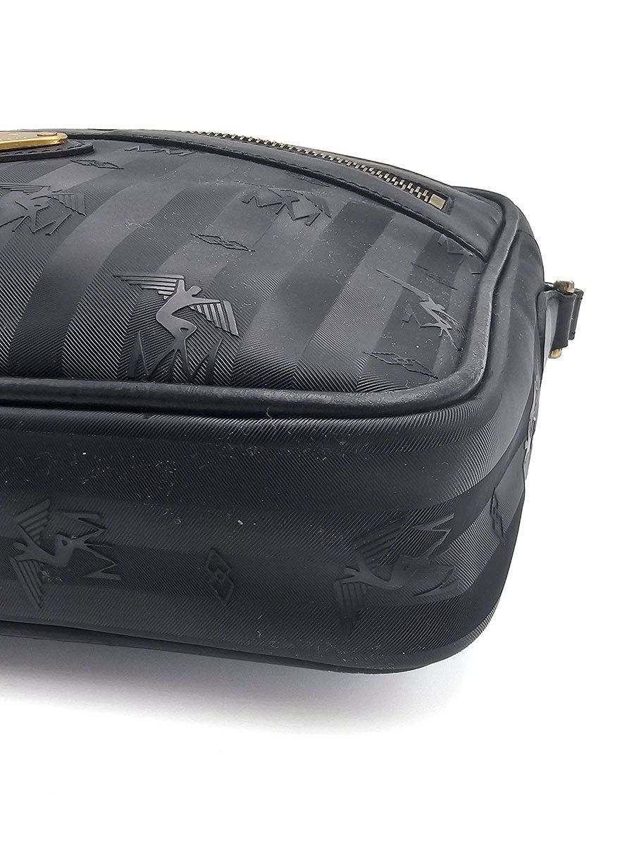 Maison Mollerus Maison Mollerus Vinerus Black Coated Canvas Crossbody Bag Size ONE SIZE - 9 Thumbnail