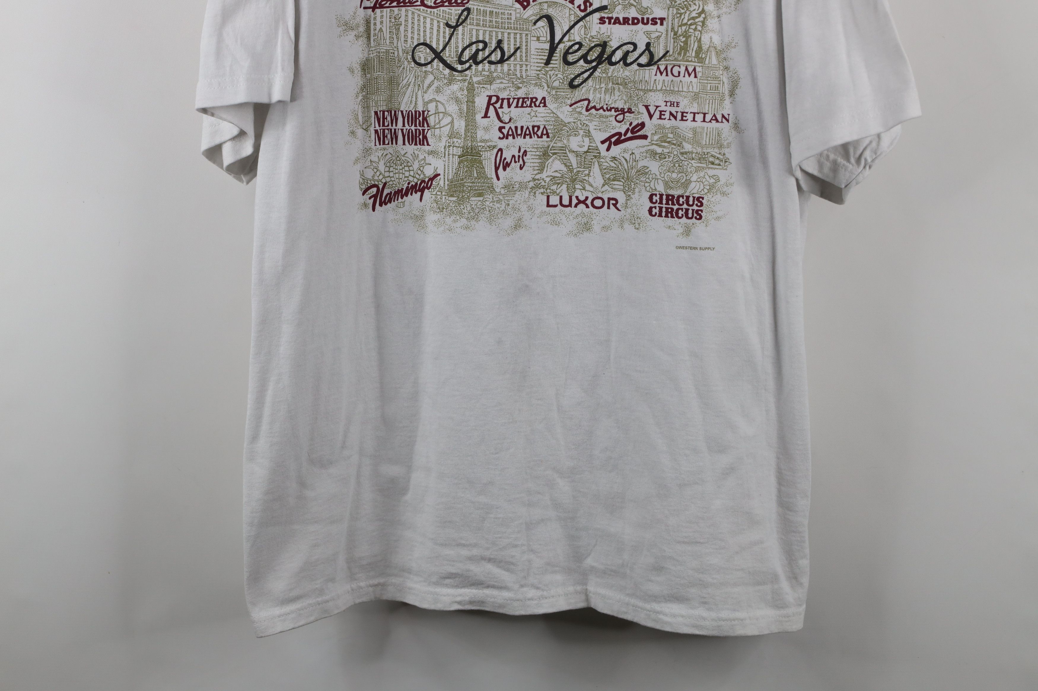 Vintage Vintage 90s Y2K Streetwear Las Vegas Casino T-Shirt White Size US XXL / EU 58 / 5 - 3 Thumbnail