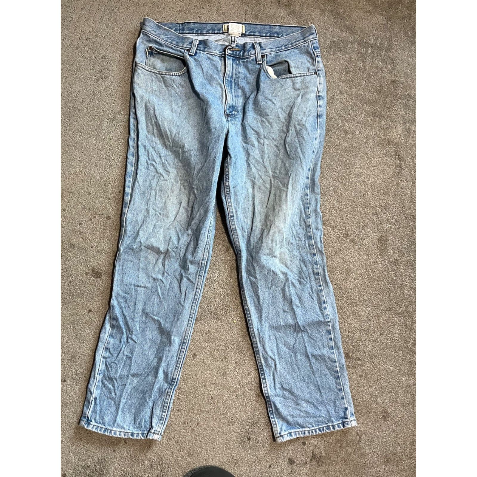 Denime VINTAGE LL Bean Jeans Mens Classic Denim Blue 36x30 100% Cotton 5-Pocket Straight Classic Fit Size US 36 / EU 52 - 4 Thumbnail