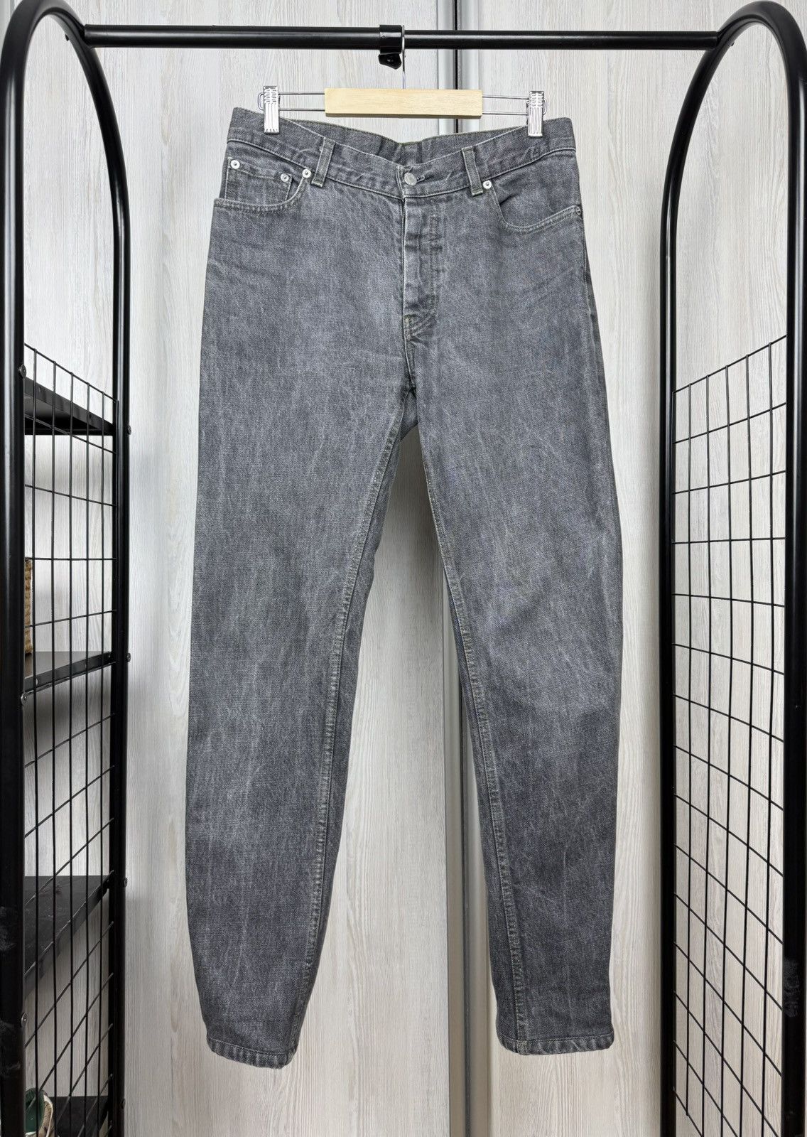 Helmut Lang Helmut Lang vintage produced in 1999 grey denim jeans pants Size US 32 / EU 48 - 2 Thumbnail