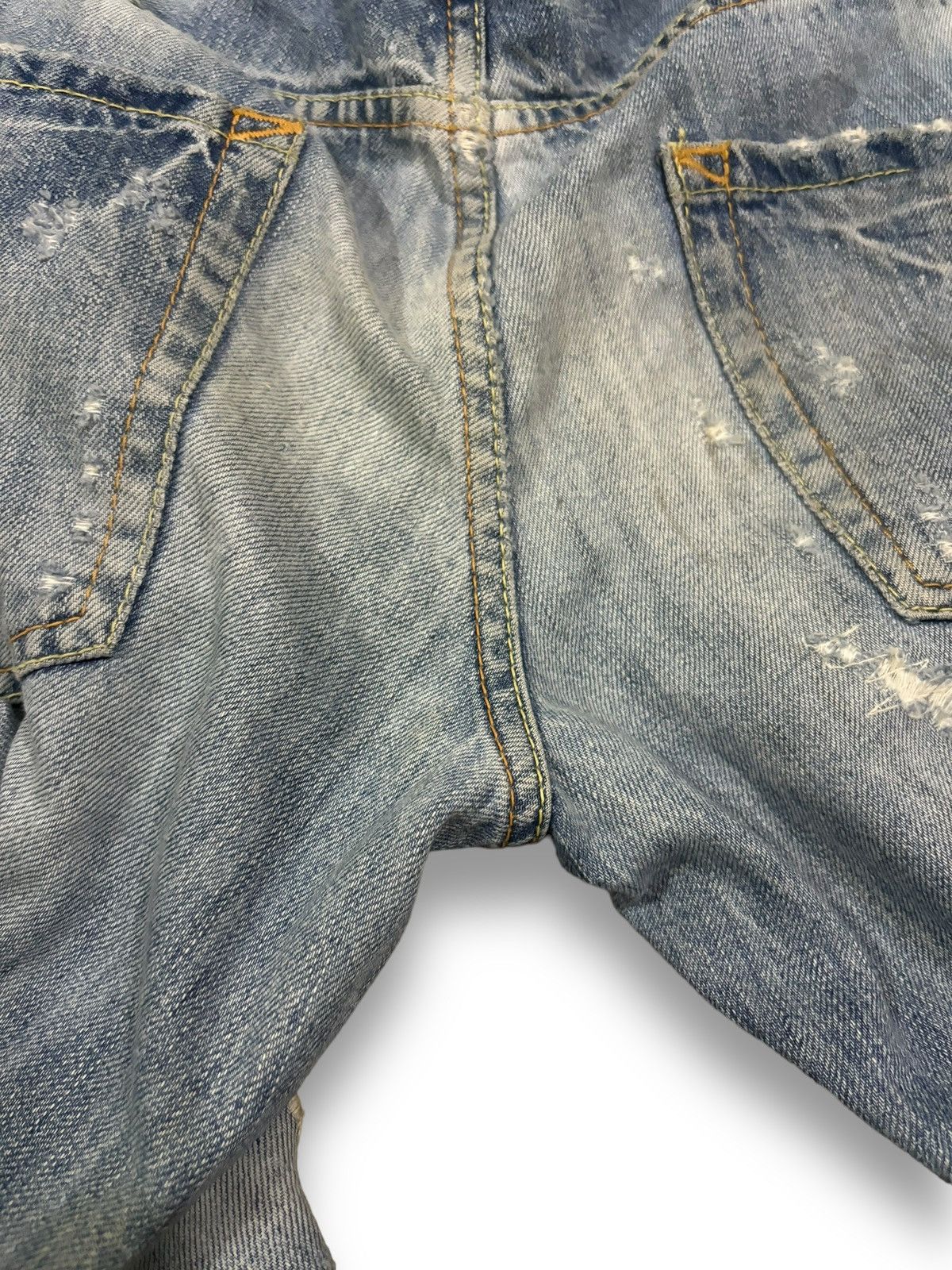 Dsquared2 Vintage Dsquared2 Sashiko Stitched Distressed Grunge Jeans Size US 31 - 14 Thumbnail