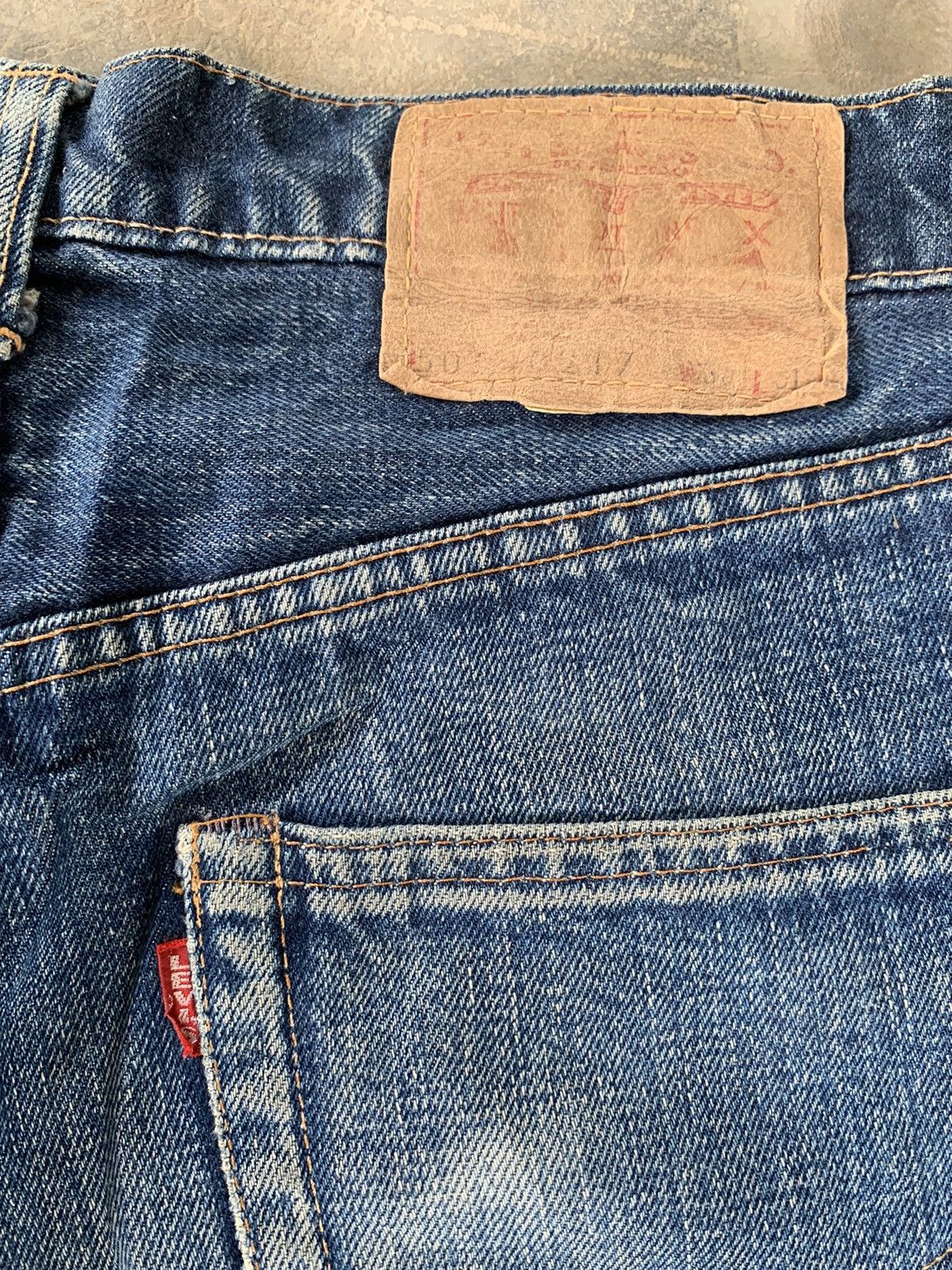 Levi's Vintage 60s Levis Big E 502 #5 Distressed Selvedge Denim Size US 29 - 6 Thumbnail
