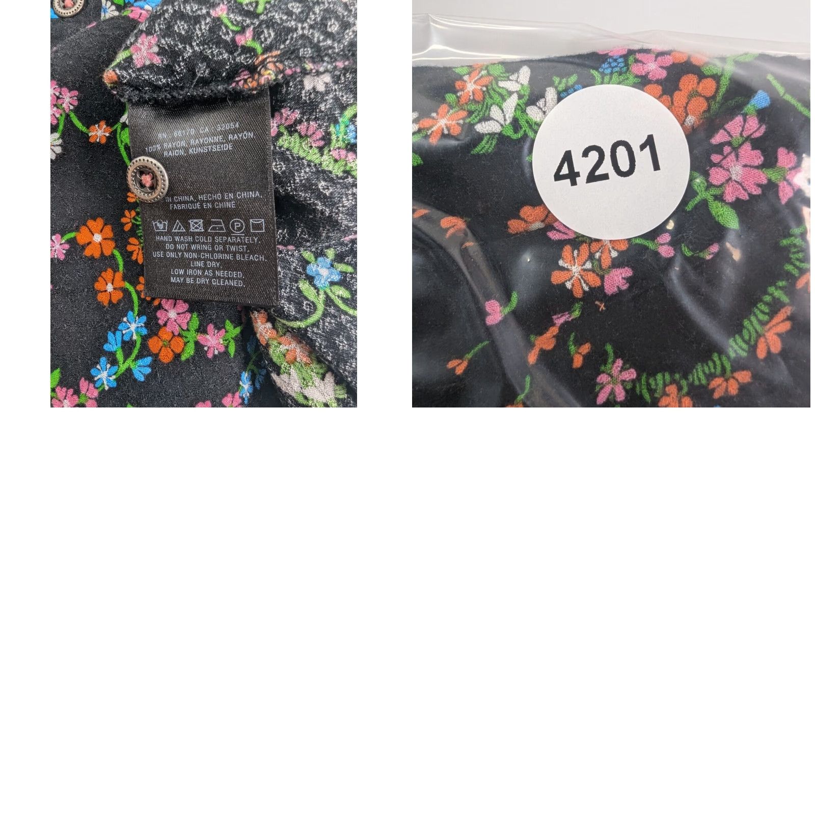 Anthropologie Maeve by Anthropologie Women's Avignon Button Down Black Floral Blouse XS Regular Crew Neck Button Long Sleeve Lightweight Summer Size XS / US 0-2 / IT 36-38 - 8 Thumbnail