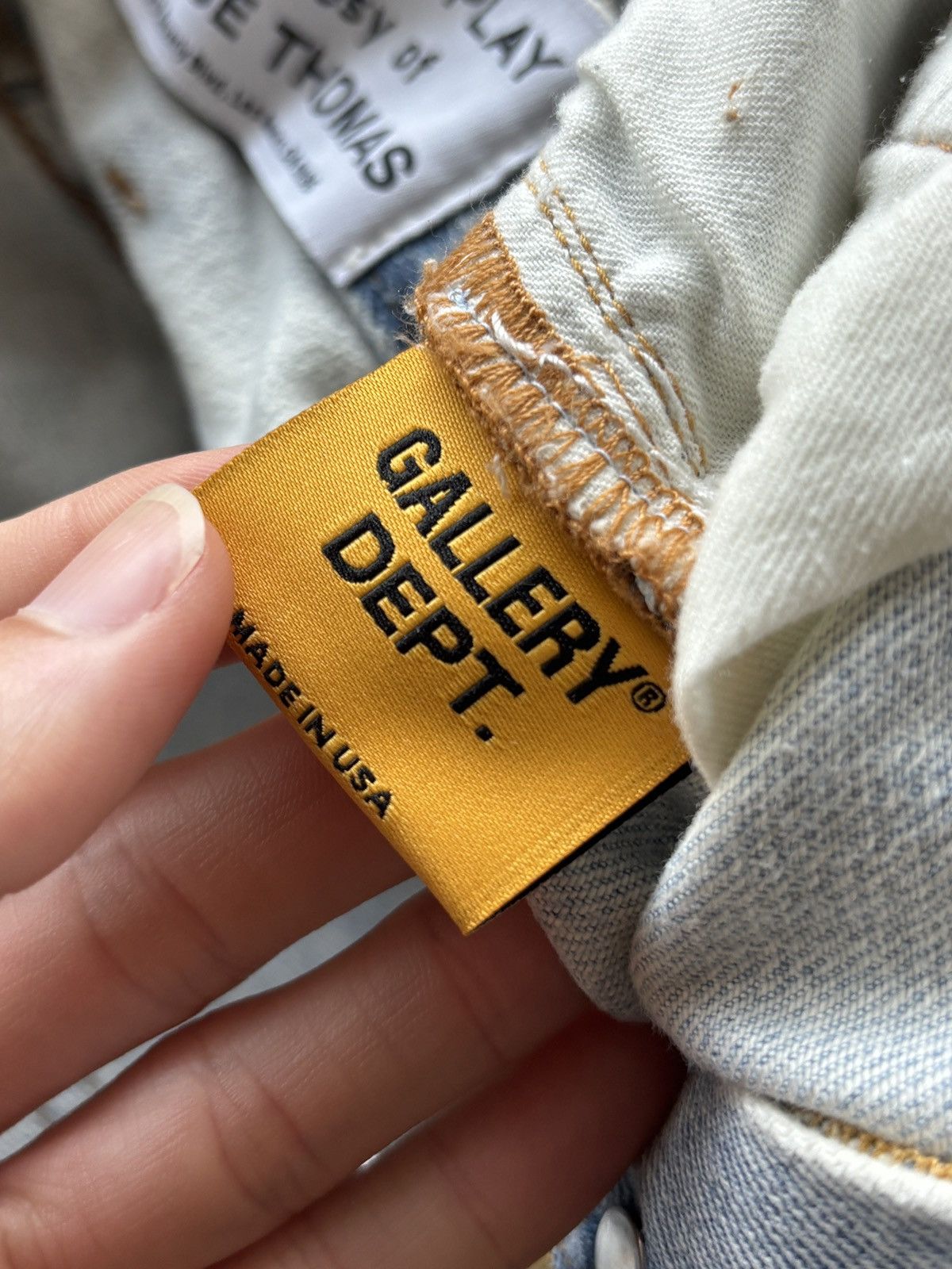 Gallery Dept. GALLERY DEPT | 37 | LEVI G PATCH LEATHER DENIM JEANS Size US 37 - 21 Thumbnail