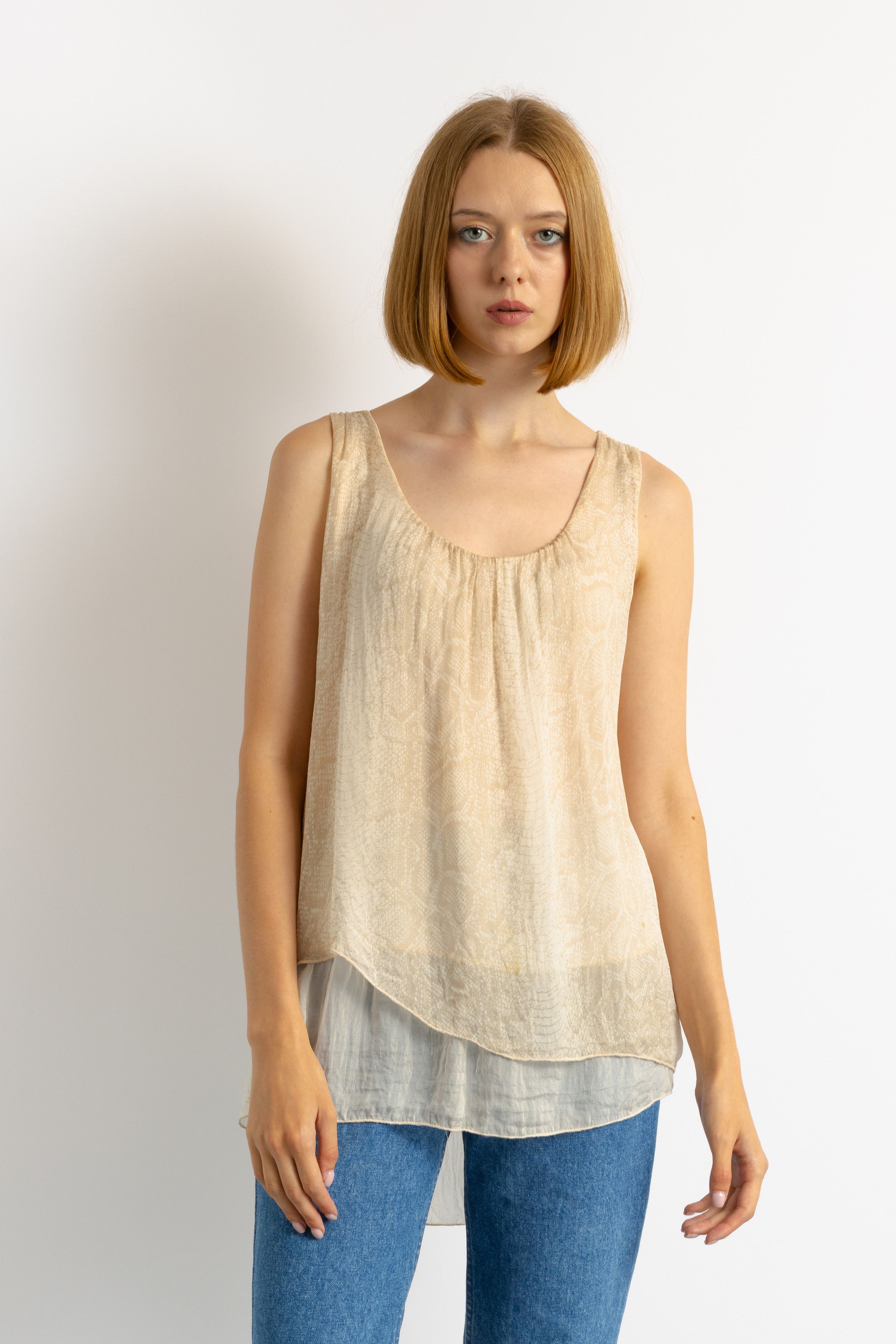 Vintage Vintage Y2K sleeveless Silk top 8700 Size M / US 6-8 / IT 42-44 - 1 Thumbnail