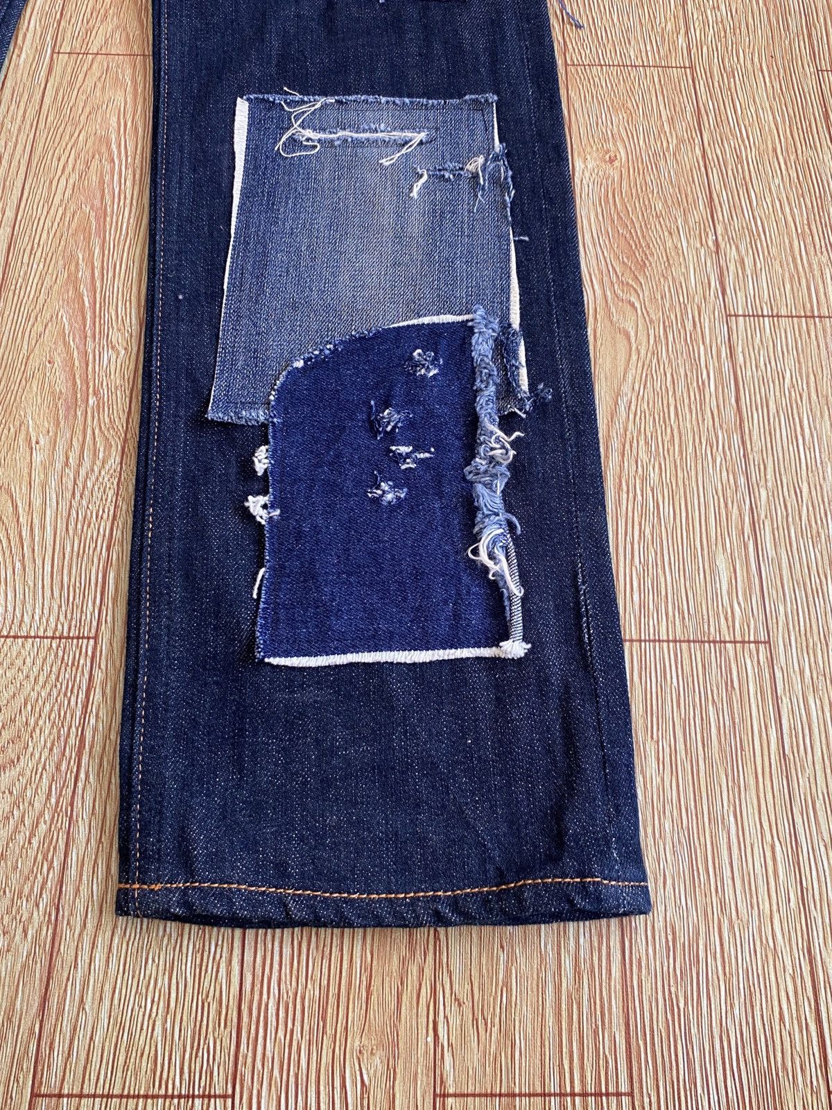 Kapital Rare Vintage Kapital Sashiko Boro Buckle Back Denim 1990s Size US 33 - 7 Thumbnail