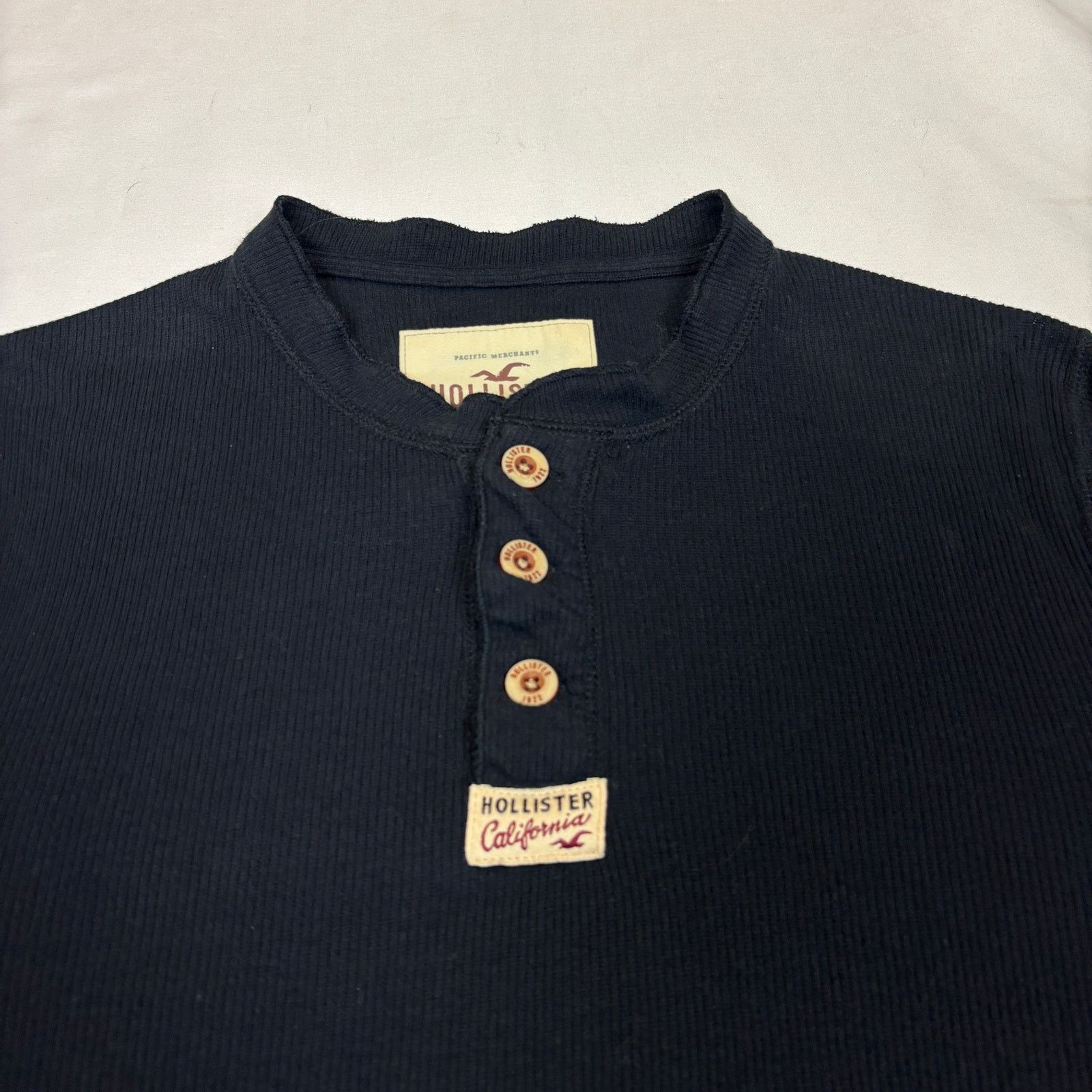 Hollister Hollister Thermal Henley Shirt Men's Large Ribbed Y2K Size US L / EU 52-54 / 3 - 3 Thumbnail