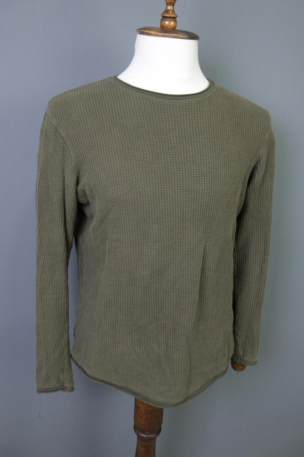 Z Zegna Z Zegna Khaki Waffle Knit Sweater Size US M / EU 48-50 / 2 - 4 Thumbnail