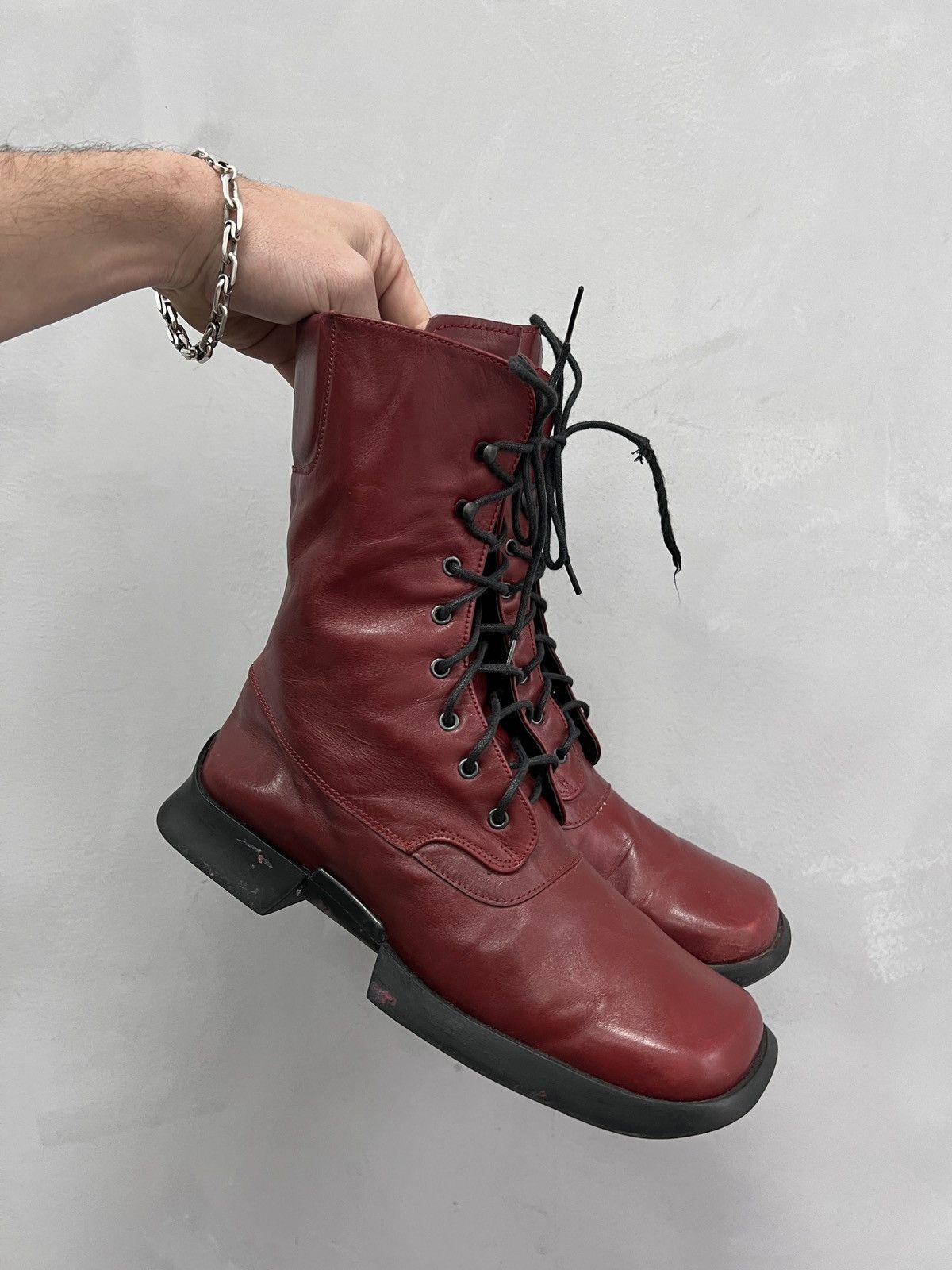 Y-3 00s archive Y-3 STYLE LEATHER MOTO BOOTS SNEAKERS Size US 8 / IT 38 - 4 Thumbnail