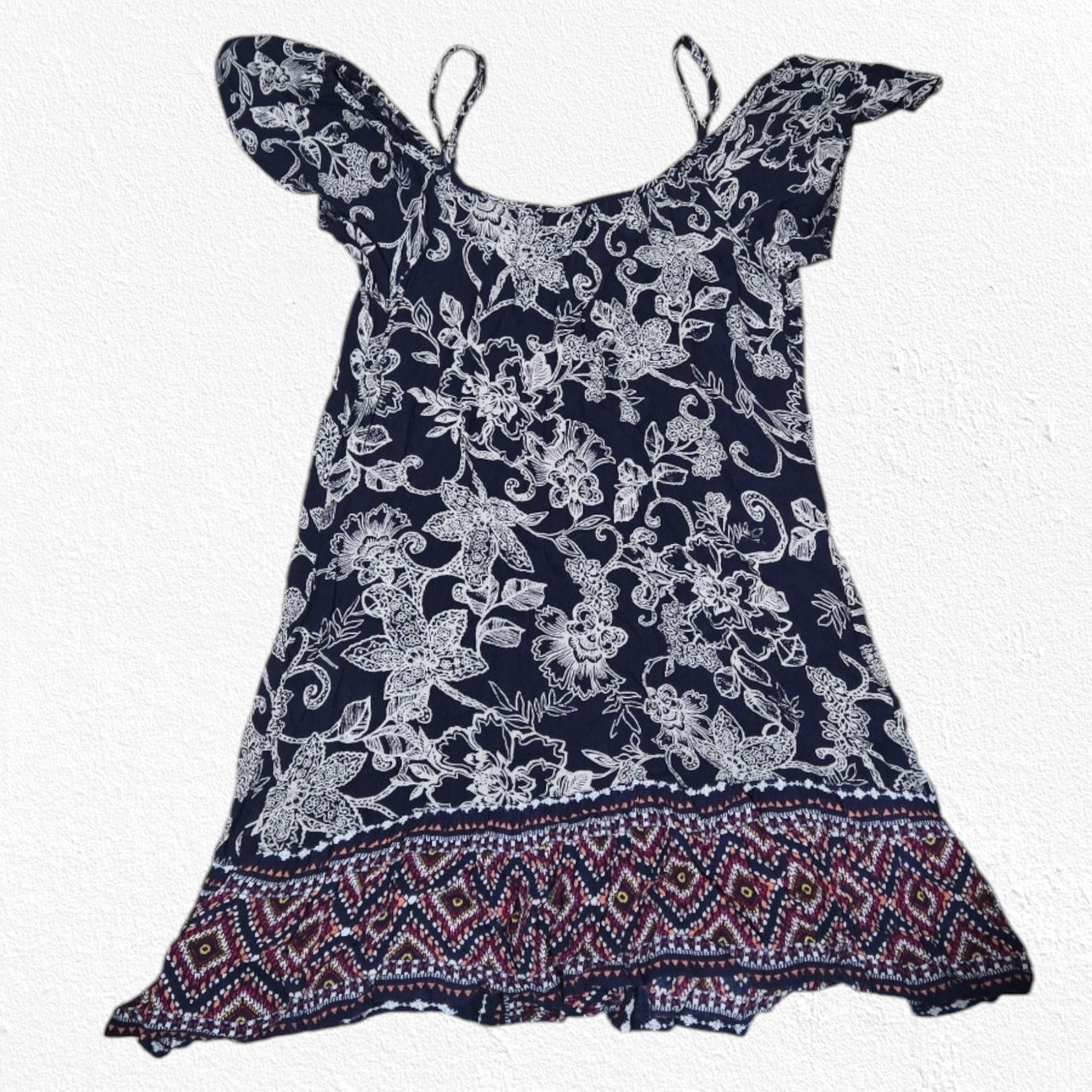 Other Navy Southwestern Boho Mini Dress Size Small Size S / US 4 / IT 40 - 11 Thumbnail