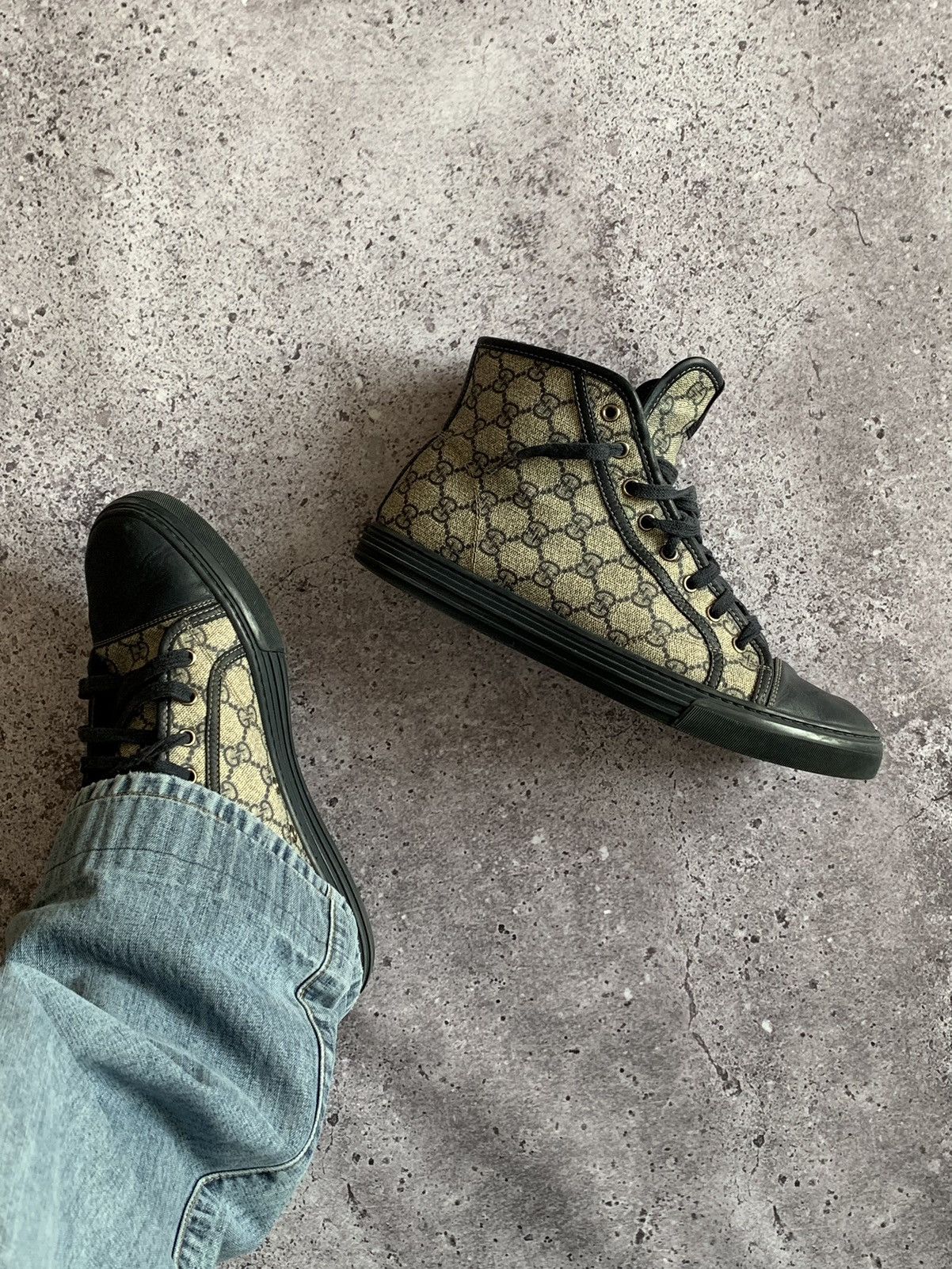 Gucci 🔥GUCCI MONOGRAM HIGHT TOP SNEAKERS Size US 9.5 / EU 42-43 - 2 Thumbnail