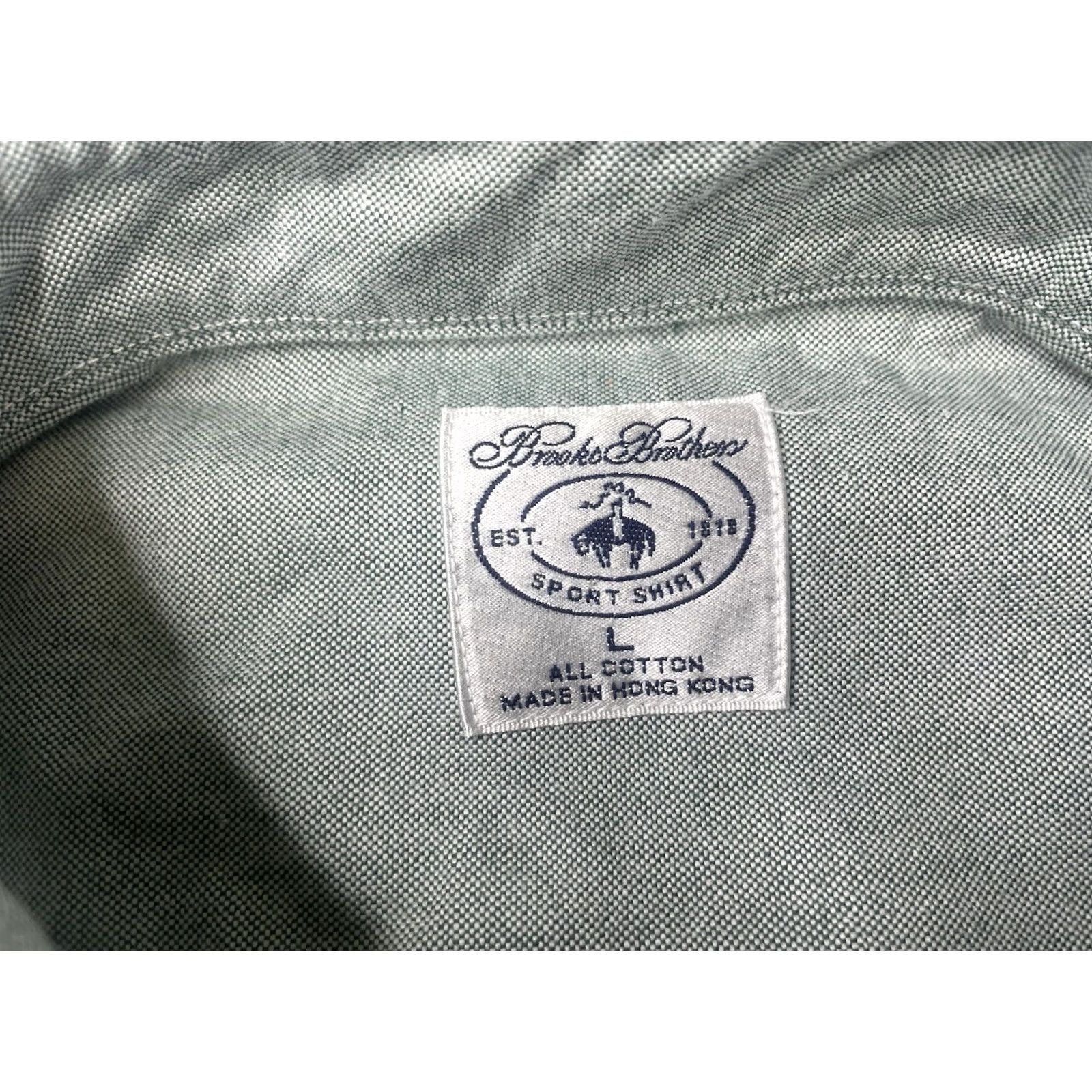 Brooks Brothers VINTAGE Brooks Brothers Sports Shirt Mens L Green Oxford Long Sleeve Size US L / EU 52-54 / 3 - 4 Thumbnail