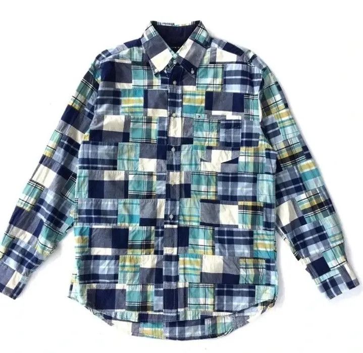 Tommy Hilfiger Tommy Hilfiger Patchwork Curt Cobain Style Shirt Button Up Size US M / EU 48-50 / 2 - 1 Thumbnail