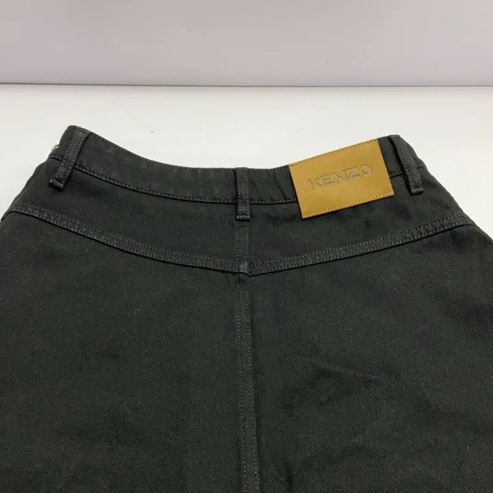 Kenzo KENZO Black Denim Button-Up Skirt for Women -2507 Size 35" - 6 Thumbnail