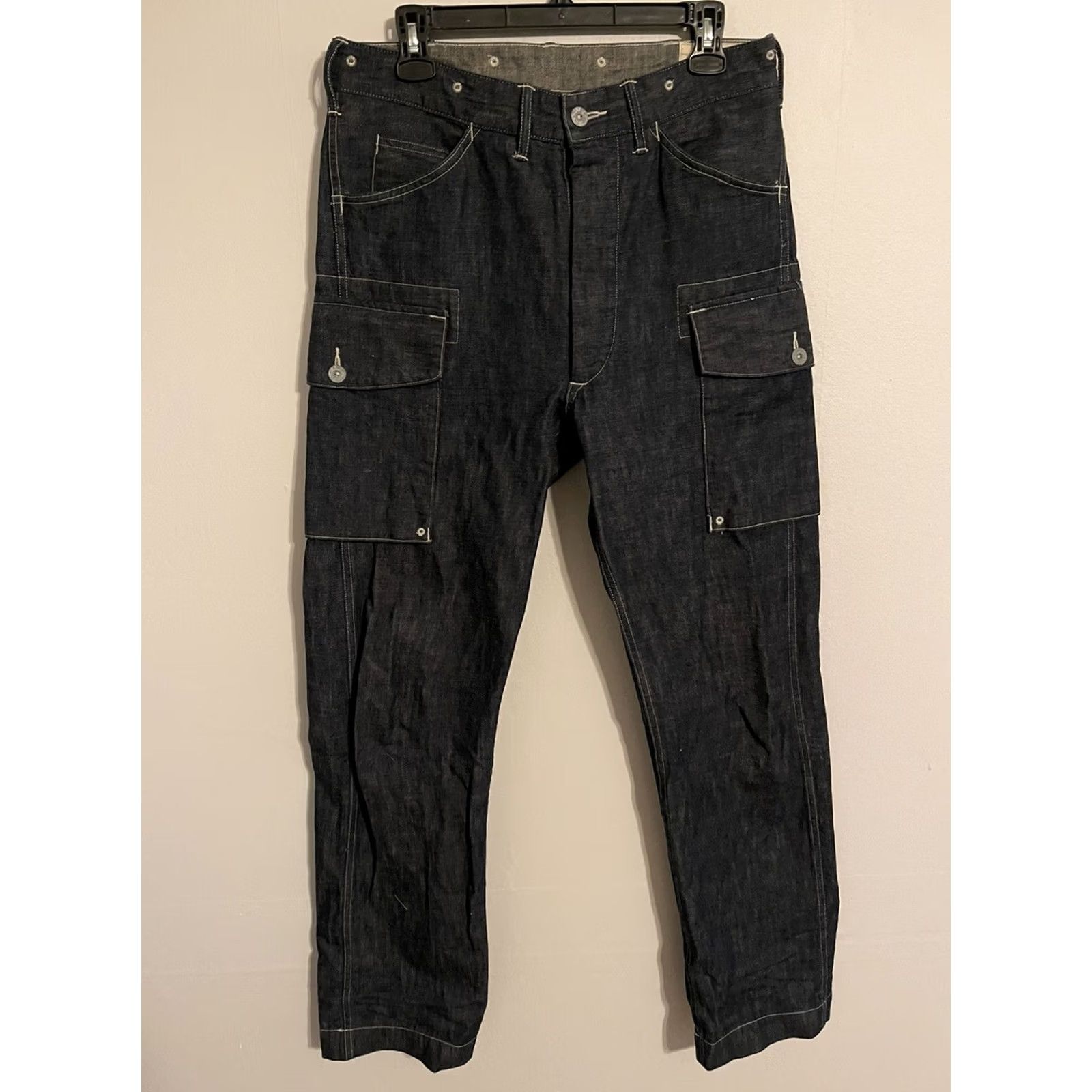 Denime RRL Ralph Lauren Denim Jeans WW2 Style Sanforized Cargo Button Fly Men's 31 Size US 31 - 2 Thumbnail