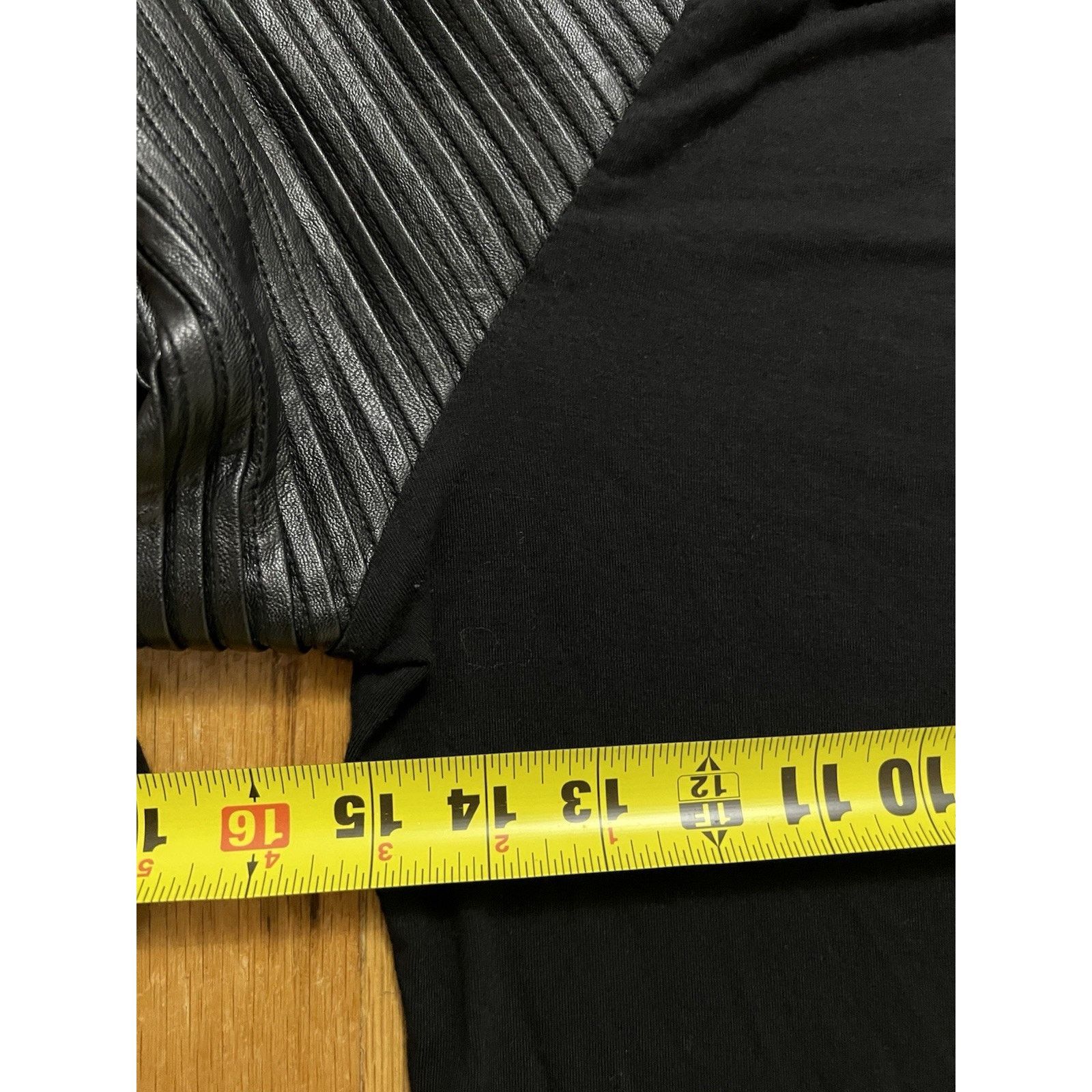 & Other Stories Gracia black leather nylon top office party size S A001429 Size S / US 4 / IT 40 - 4 Thumbnail