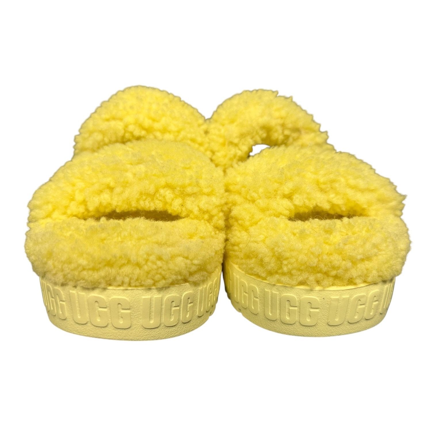 Ugg UGG Oh Fluffita Lambswool Slip On Sandals Yellow Women's 9 Size US 9 / IT 39 - 3 Thumbnail