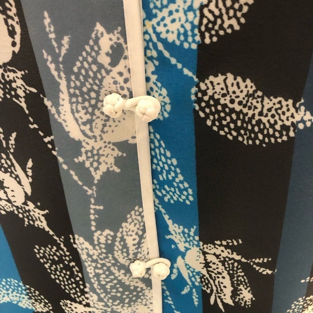 Bob Mackie Bob Mackie Wearable Art Duster Dress Floral Blue/Black sz 2X Size XS / US 0-2 / IT 36-38 - 10 Thumbnail