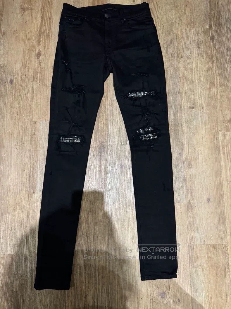 Amiri Amiri Music note crystal denim pants Size US 30 / EU 46 - 1 Thumbnail