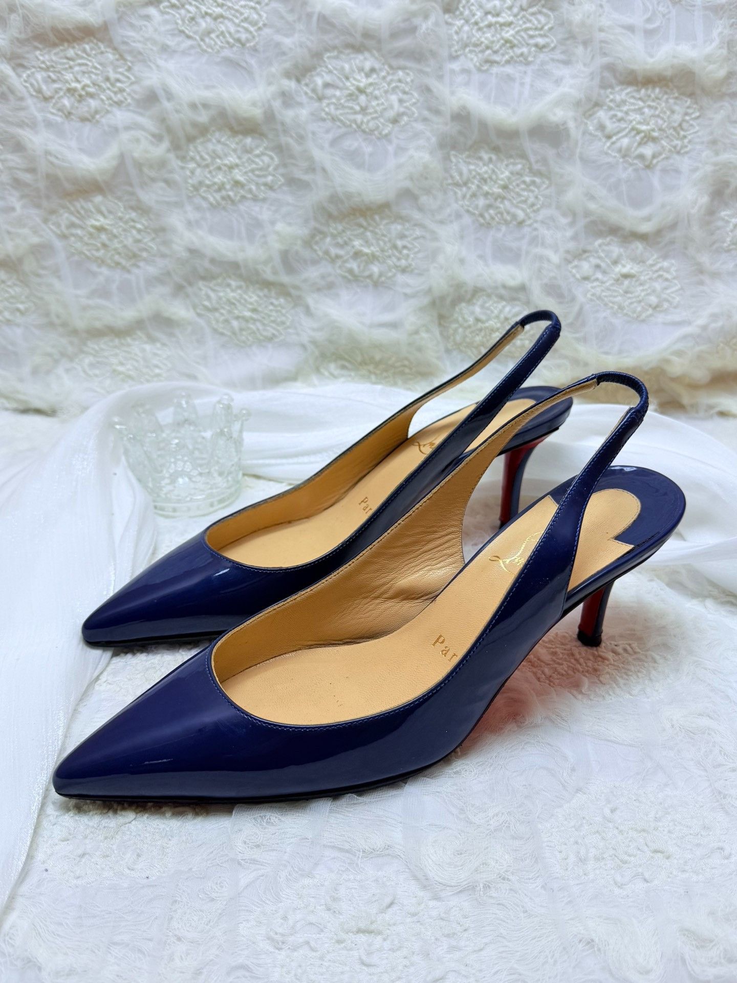 Christian Louboutin Christian Louboutin Patent Blue Lowtop Sneakers us_6-5 Women Size US 6.5 / IT 36.5 - 1 Thumbnail