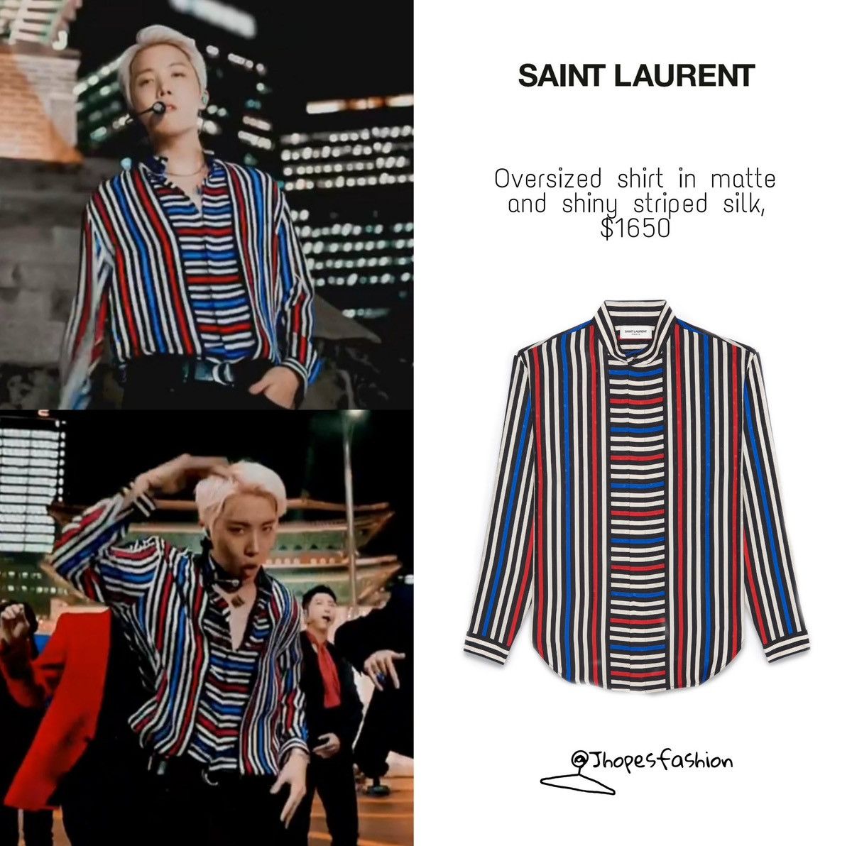 Saint Laurent Paris Saint Laurent Multicolor Silk Shirt A/W 21 Size US L / EU 52-54 / 3 - 8 Thumbnail