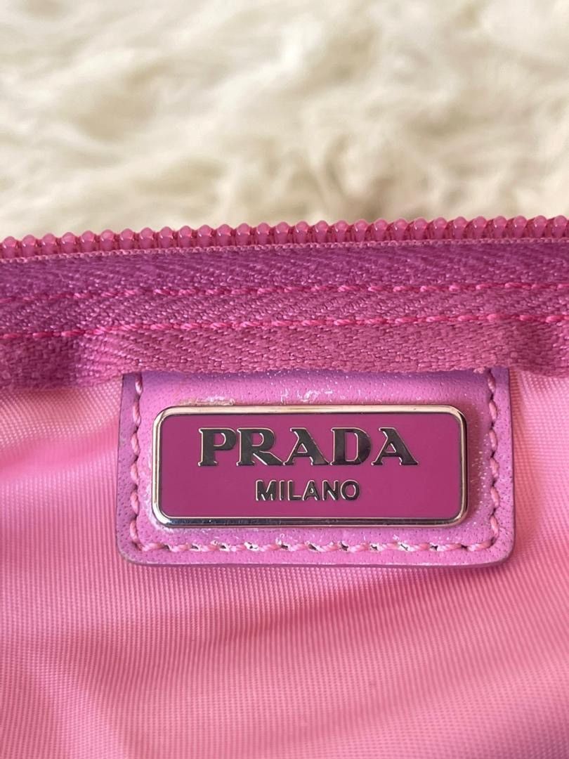 Prada Prada Fuschia Tessuto Nylon Zip Pouch Size ONE SIZE - 18 Thumbnail