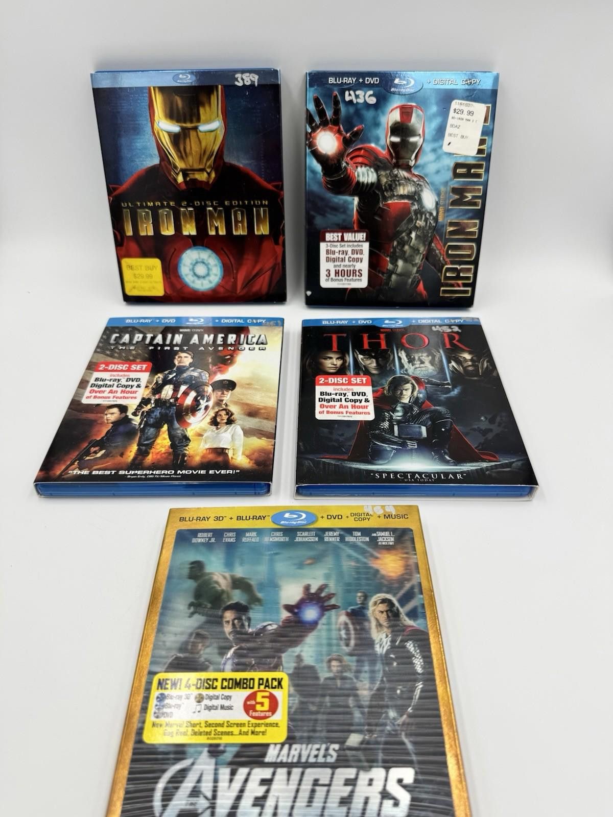 Designer Marvel DVD Blu-ray Lot 15 Movies Spider-Man X-Men Iron Man Size ONE SIZE - 4 Thumbnail