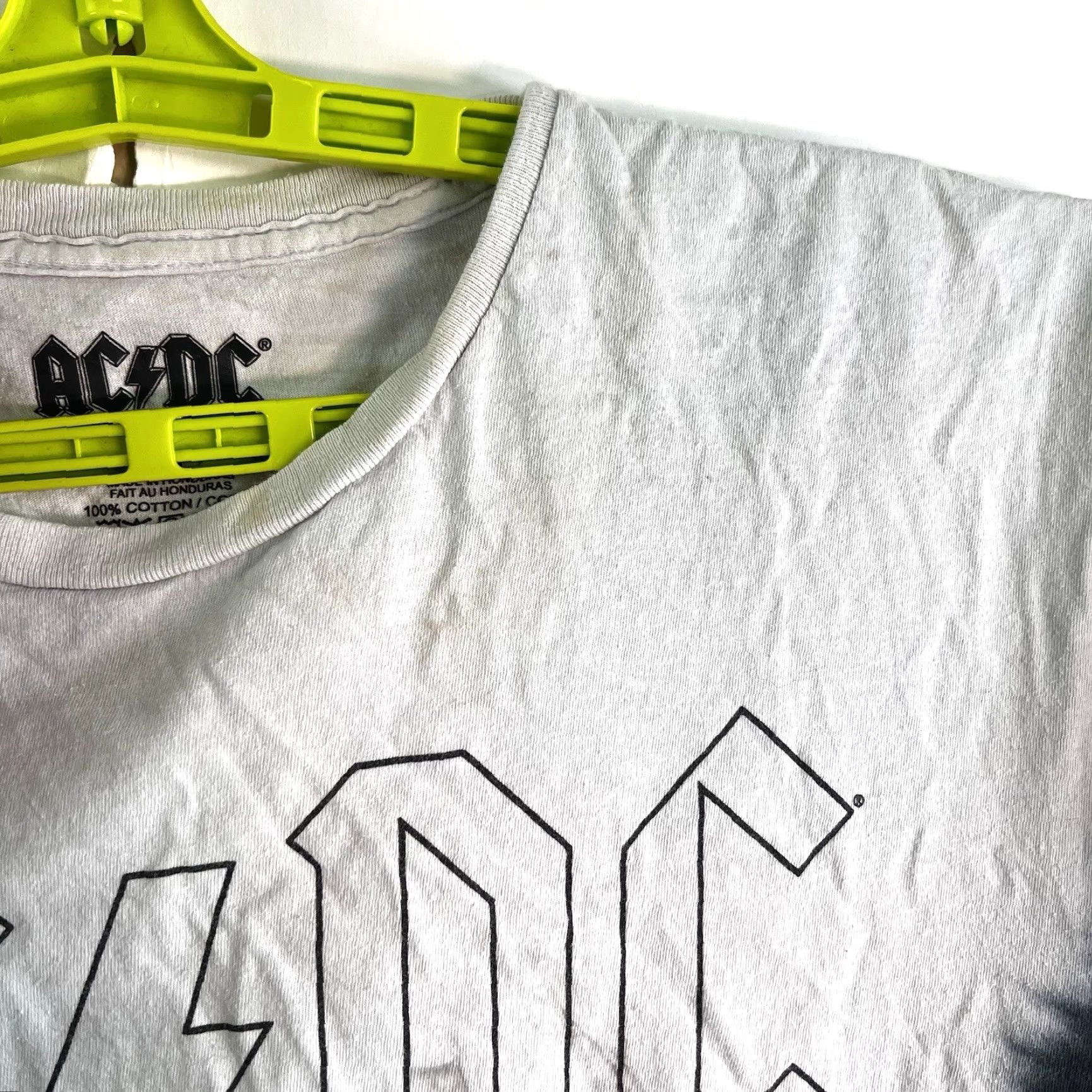 Vintage VINTAGE AC/DC T-Shirt Shirt Adult L White Graphic 70s 80s Rock Mens Size US L / EU 52-54 / 3 - 6 Thumbnail