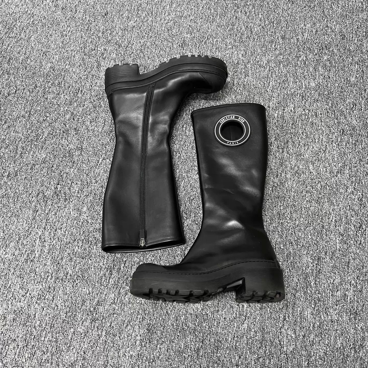 Dior Dior Black Round Cutout Ankle Boots Size US 6.5 / IT 36.5 - 3 Thumbnail