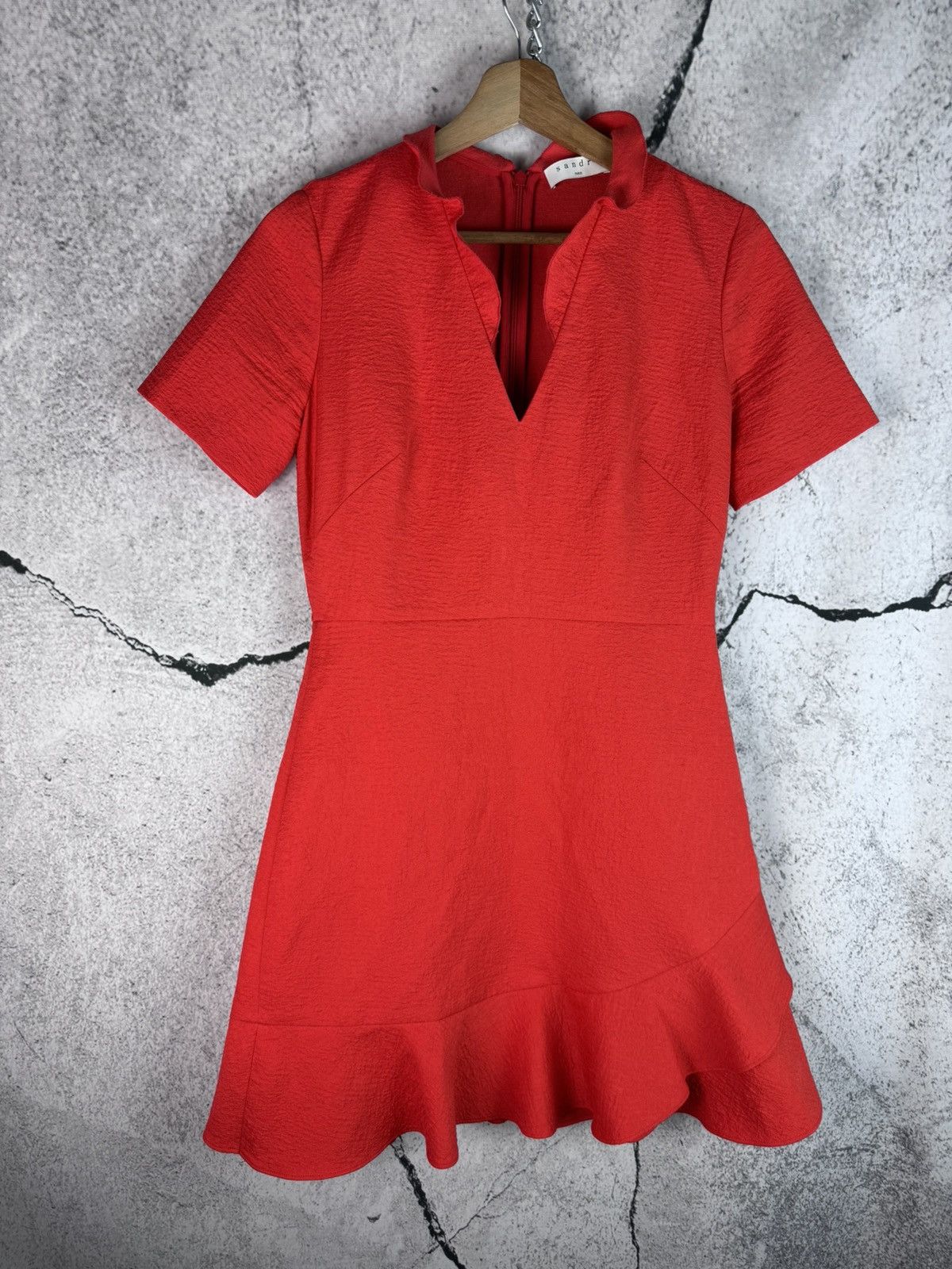 Designer × Sandro Sandro Red Designer Dress Size M / US 6-8 / IT 42-44 - 1 Thumbnail