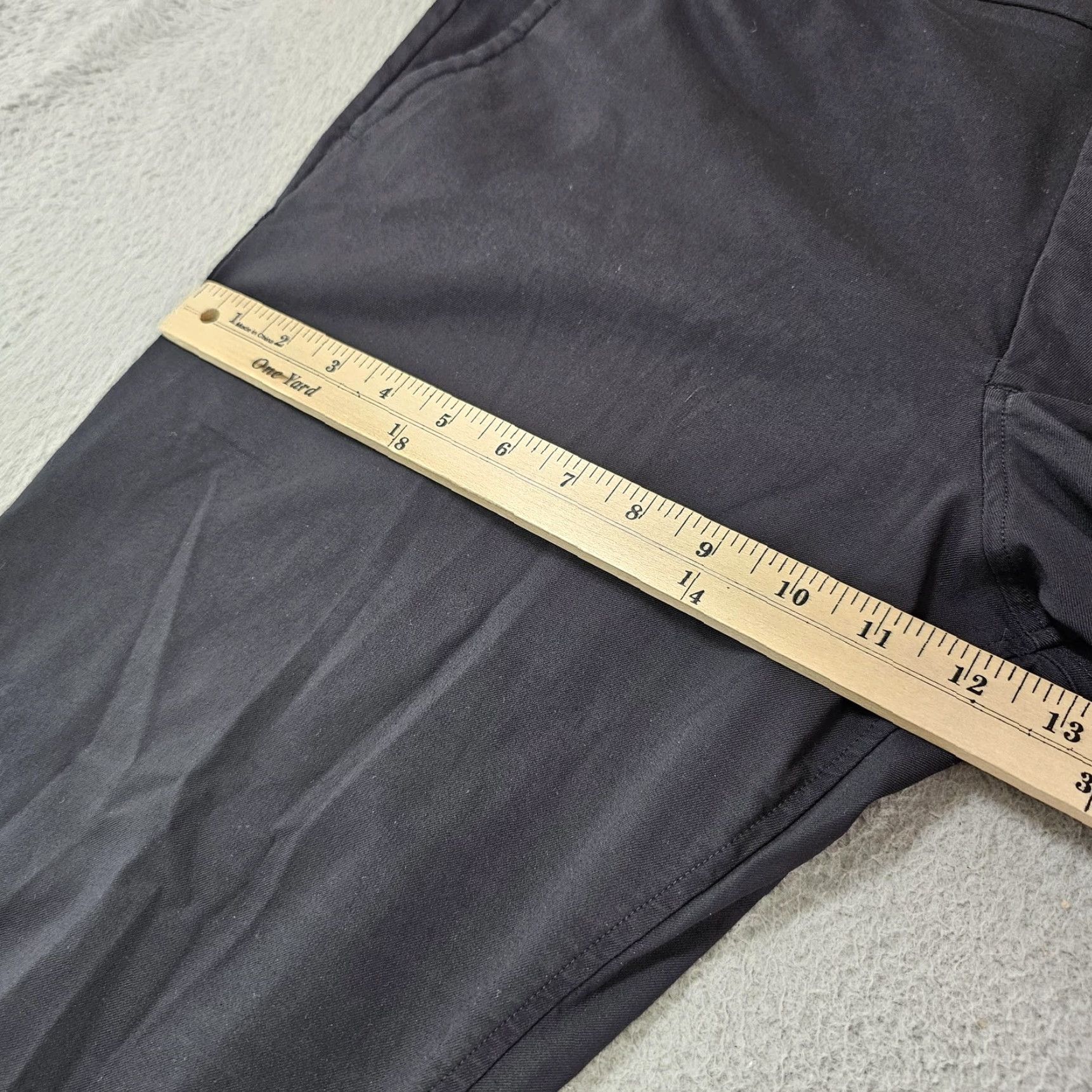Vintage Kit and Ace Jogger Pants Mens 36 Black Cuffed Hem Zip Pockets Adjustable Tapered Front Flat Front Belt Loops Casual Athletic Size US 36 / EU 52 - 6 Thumbnail