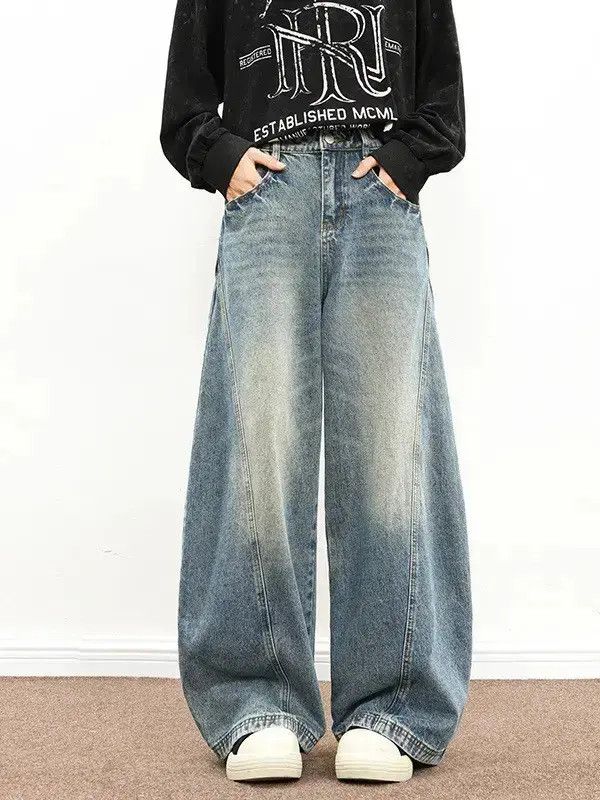 Japanese Brand Retro loose wide leg casual jeans Size US 32 / EU 48 - 1 Thumbnail