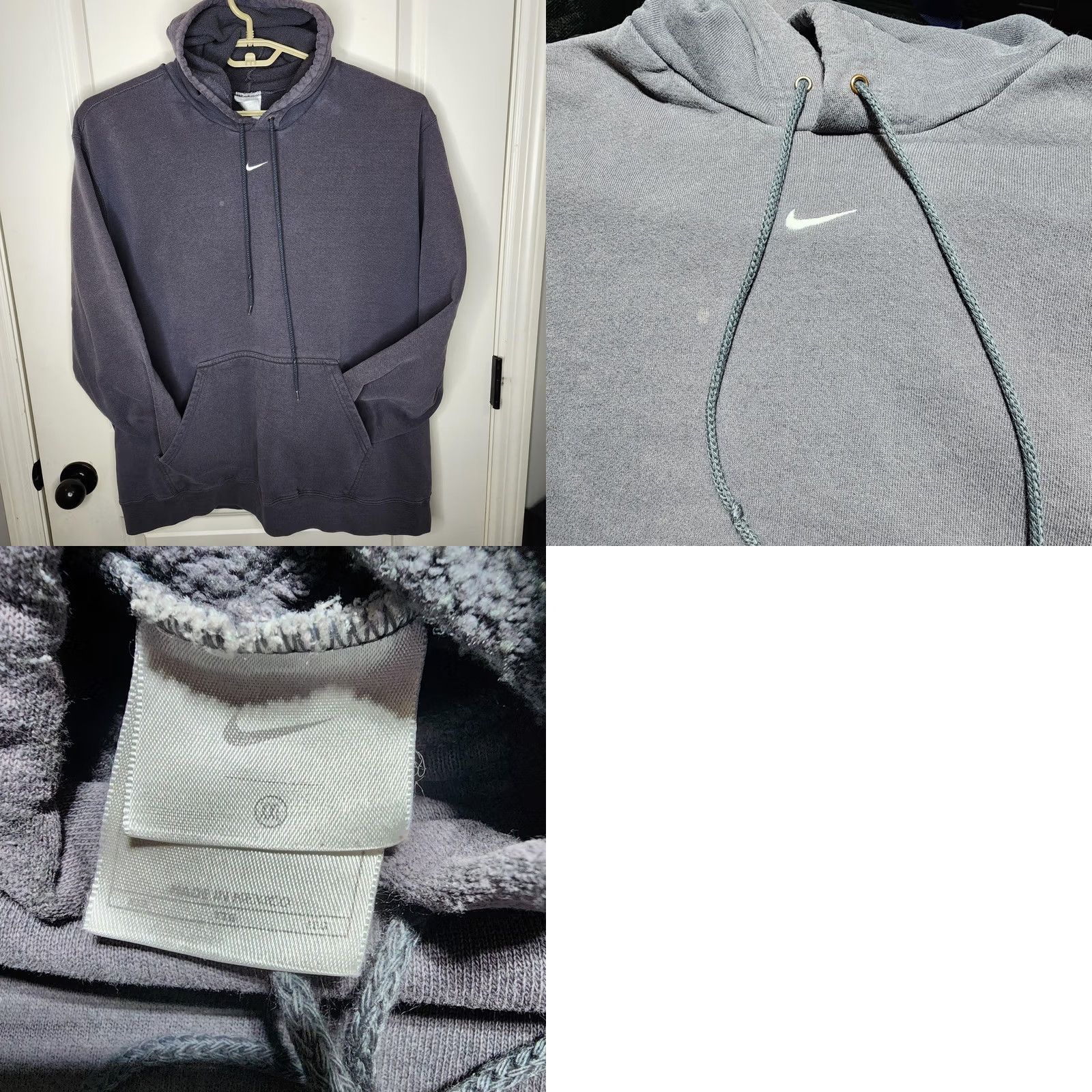 Nike Nike Hoodie Mens 4XL Gray Pullover Swoosh Pocket Crew Neck Fleece Winter Oversized Size US XXL / EU 58 / 5 - 9 Thumbnail