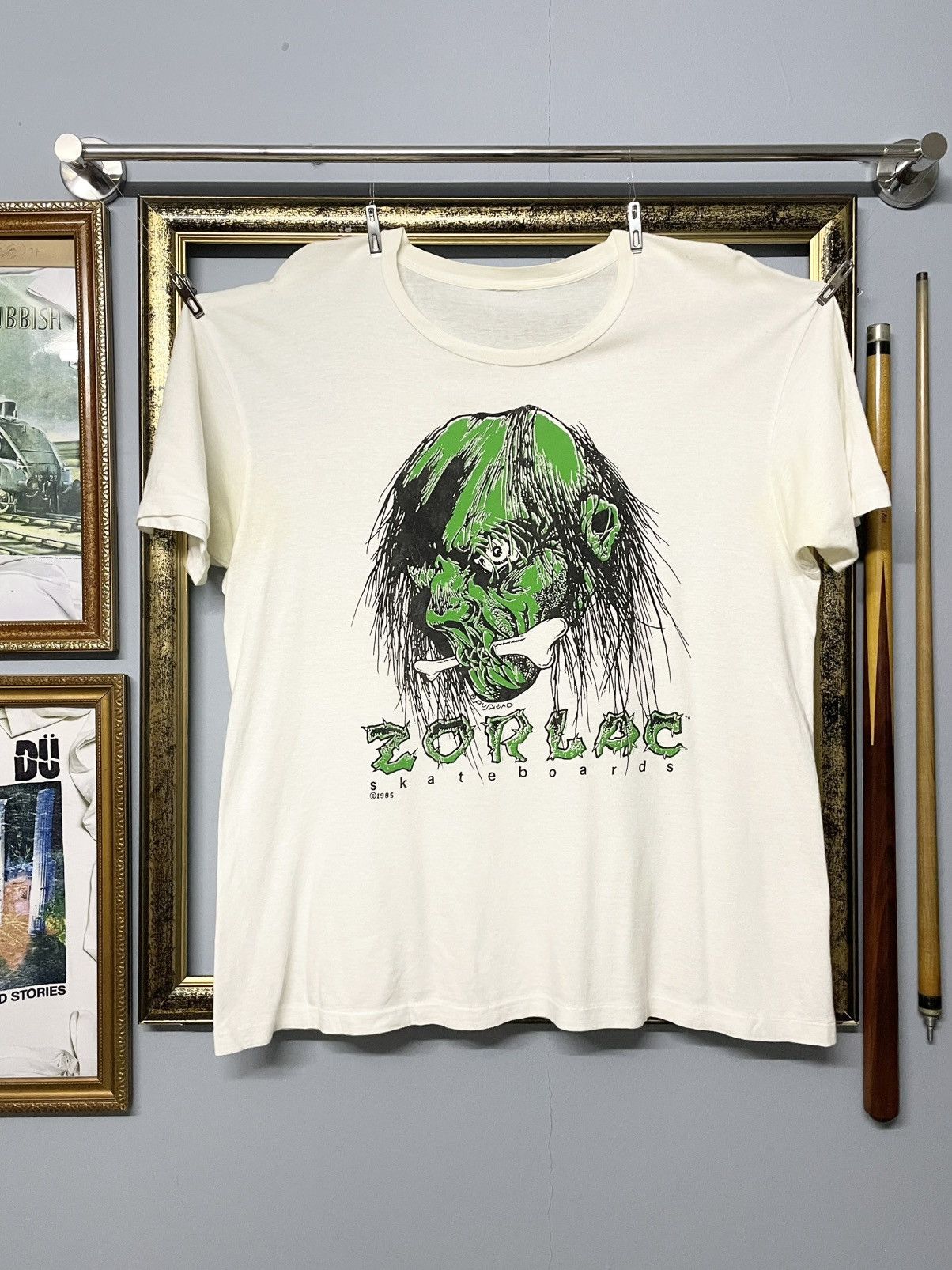 Vintage Vintage 1985 Zorlac Pushead Skateboard Skull Single Stitch Size US L / EU 52-54 / 3 - 1 Thumbnail