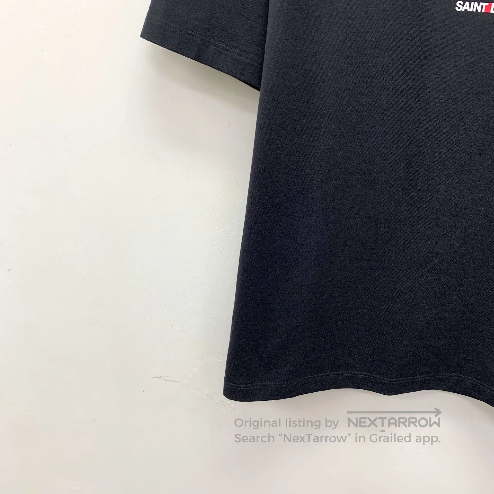 Saint Laurent Paris Saint Laurent Paris Black logo letter print cotton round n Size US S / EU 44-46 / 1 - 4 Thumbnail