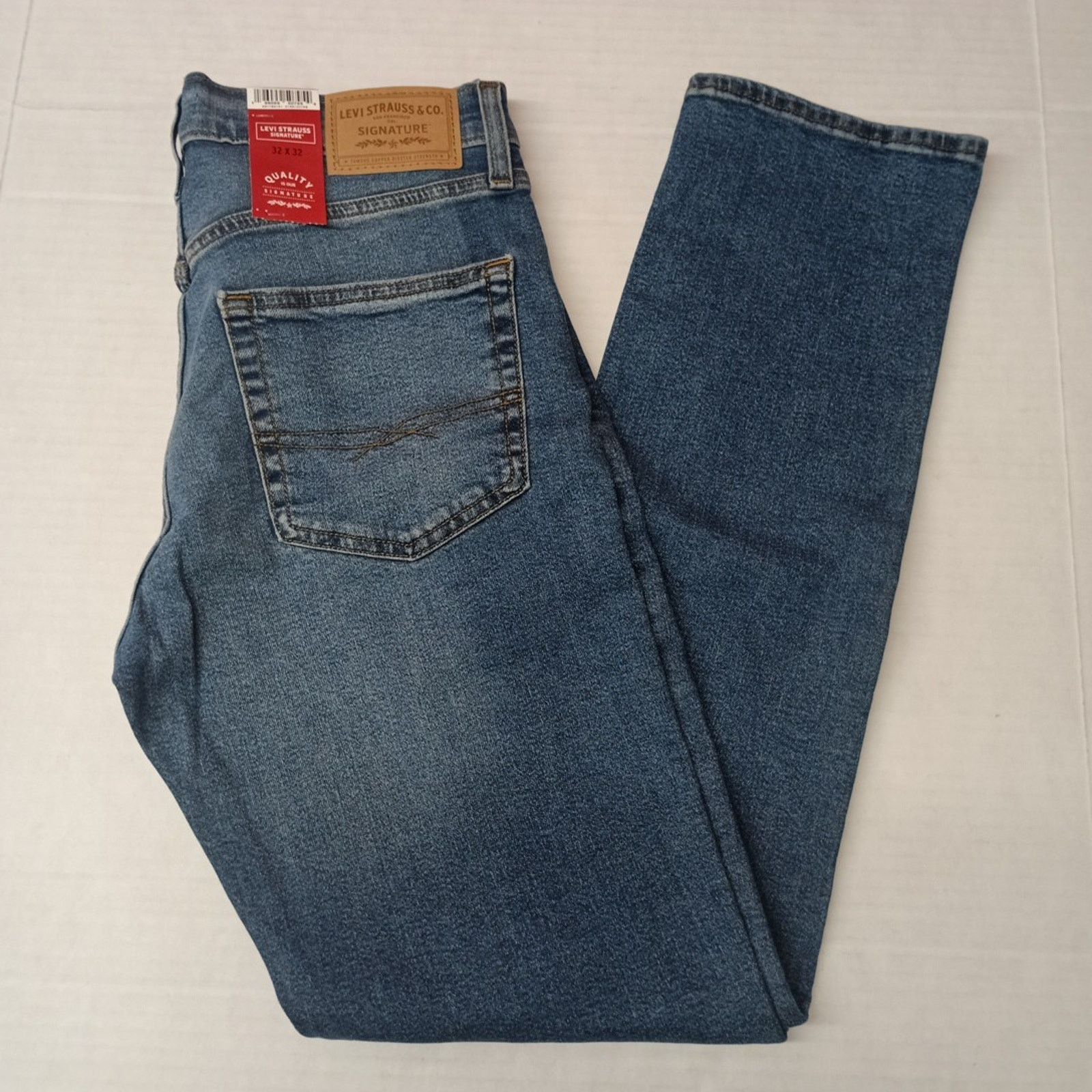 Levi's Signature by Levi Strauss Slim Fit Jeans Men's 32x32 Blue Size US 32 / EU 48 - 1 Thumbnail