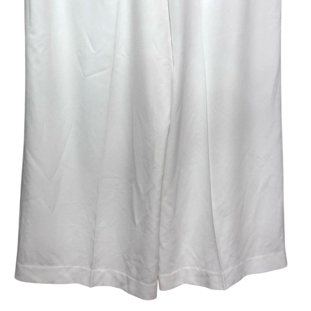 Asos ASOS Design Palazzo Flowy Pants High Rise Zip White 32 NWOT Size 32" / US 10 / IT 46 - 3 Thumbnail