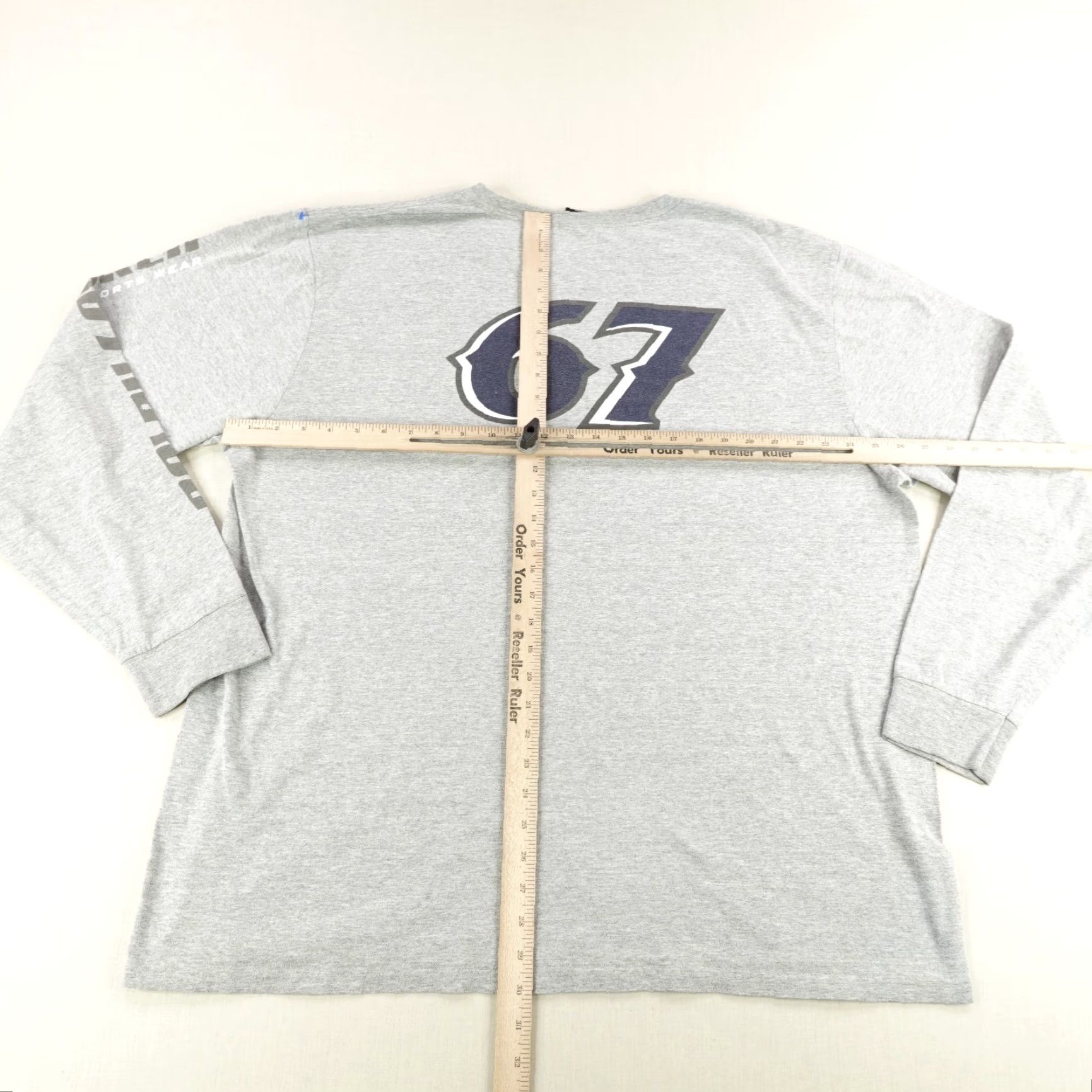 Ralph Lauren VINTAGE Ralph Lauren Shirt Mens 2XL Gray Polo Tee Knit Logo Sleeve 67 Y2K Crew Neck T-Shirt Mens Size US XXL / EU 58 / 5 - 6 Thumbnail