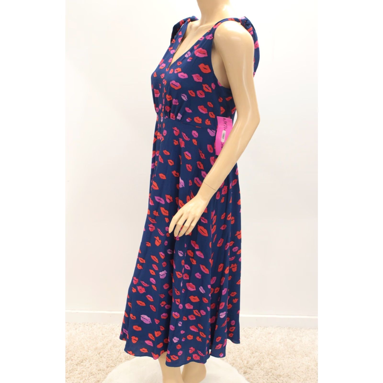Betsey Johnson Betsey Johnson Dress Women's 14W Blue Kiss Tie Shoulder Straps Midi New Size XL / US 12-14 / IT 48-50 - 2 Thumbnail