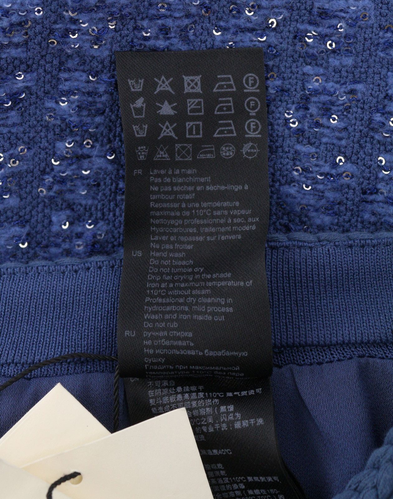 Sandro PALMIRA 36 S Blue Tweed Metallic Shiny Straight Fit 88505 Size 25" / US 0 / IT 36 - 8 Thumbnail