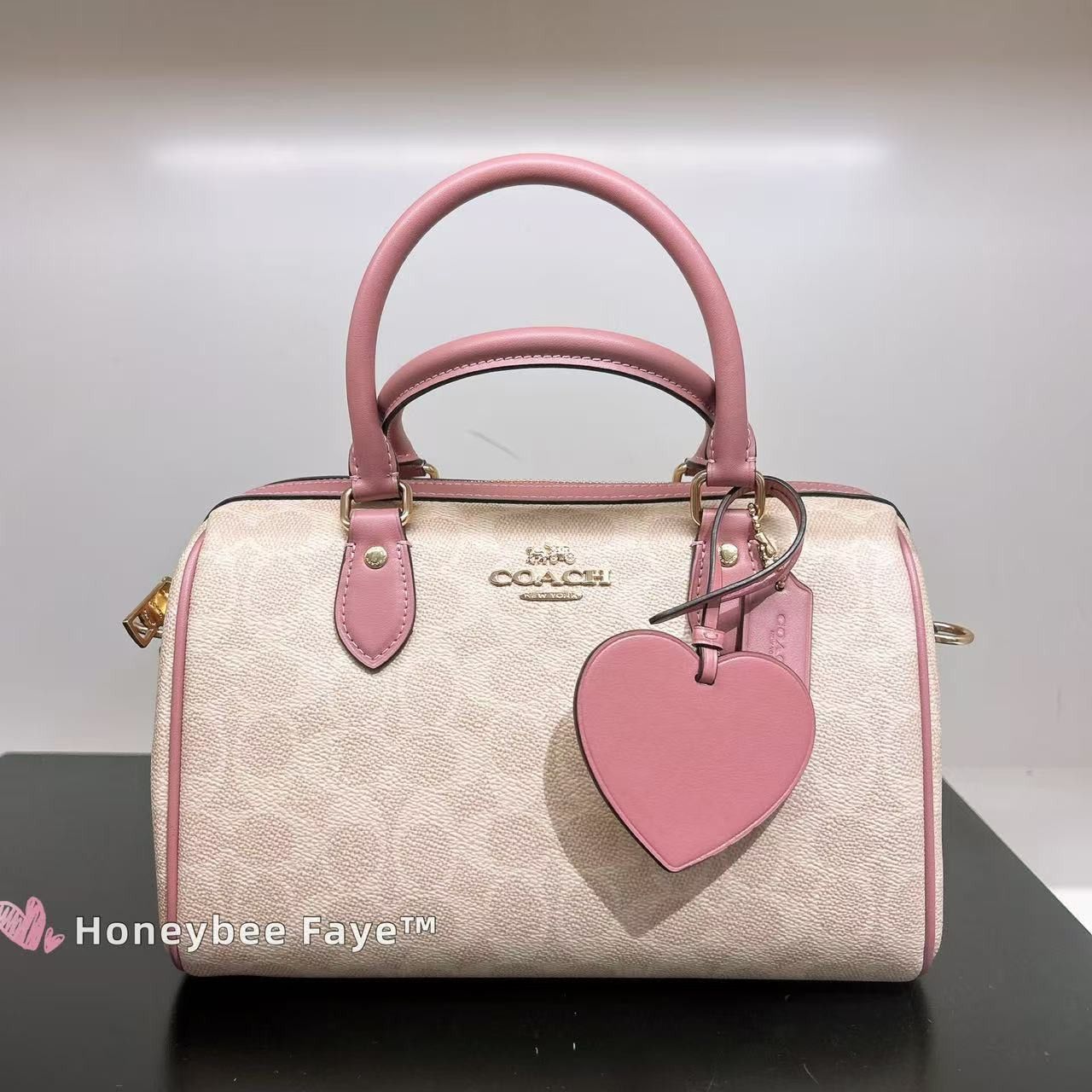 Coach Rowan Satchel Bag In Signature Canvas With Heart Charm CDB21 Size ONE SIZE - 1 Thumbnail