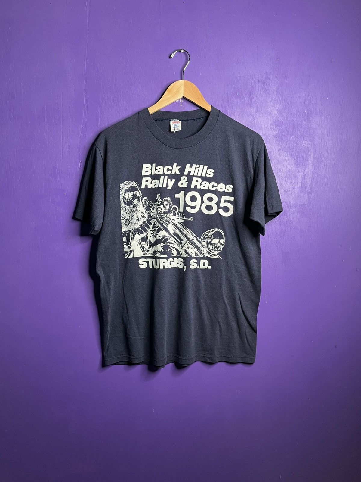 Harley Davidson × Vintage Vintage 1985 Sturgis black hills rally t-shirt Size US L / EU 52-54 / 3 - 1 Thumbnail