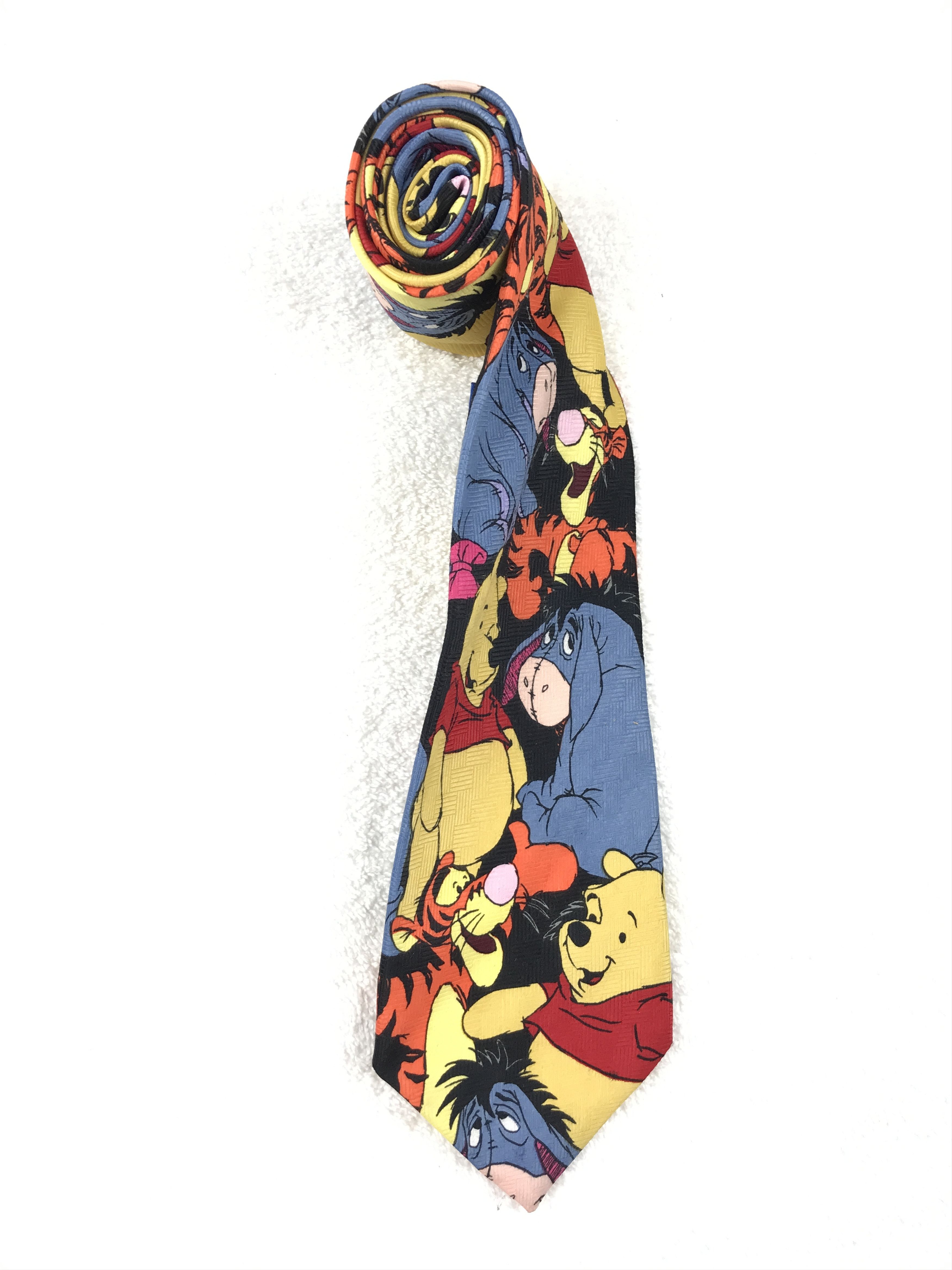 Designer × Vintage Vintage Pooh 100% Polyester Necktie Size ONE SIZE - 2 Thumbnail