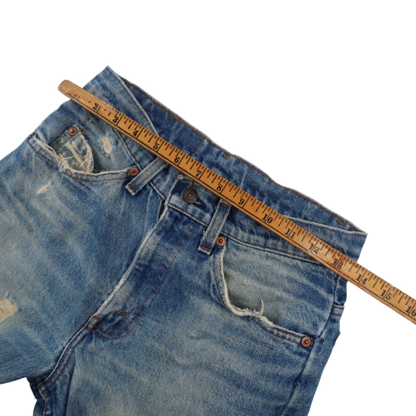 Levi's × Vintage Vintage Levis 509-0217 Distressed Orange Tab Denim Jeans Size US 29 - 7 Thumbnail