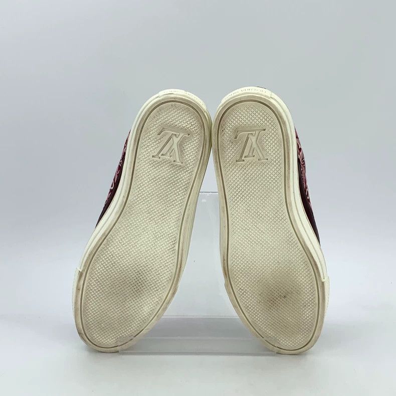 Louis Vuitton Louis Vuitton Dark red logo presbyopic print lace-up casua Size US 5.5 / IT 35.5 - 5 Thumbnail