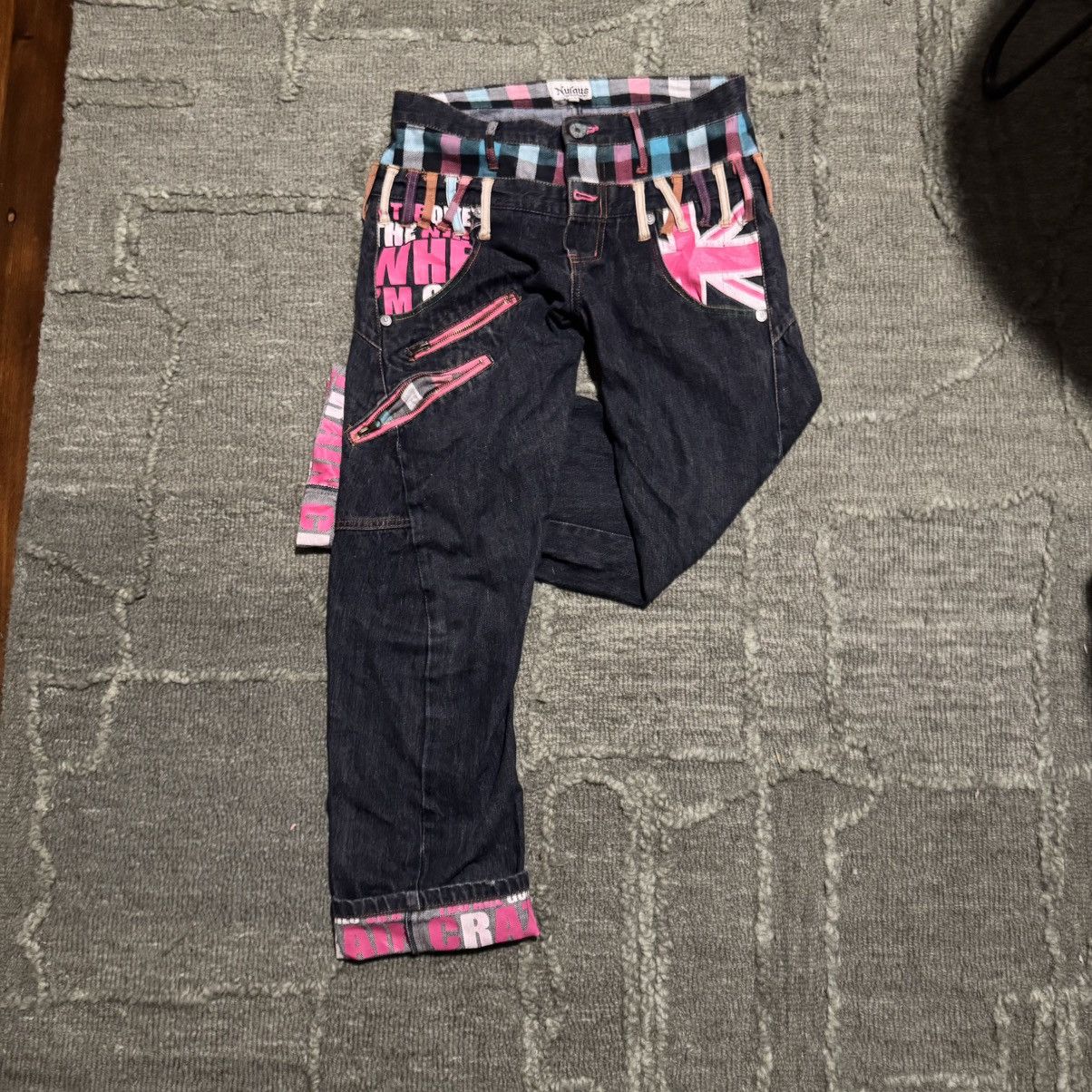 Japanese Brand Nylaus Vintage Japanese Denim Print Jeans Size US 30 / EU 46 - 1 Thumbnail