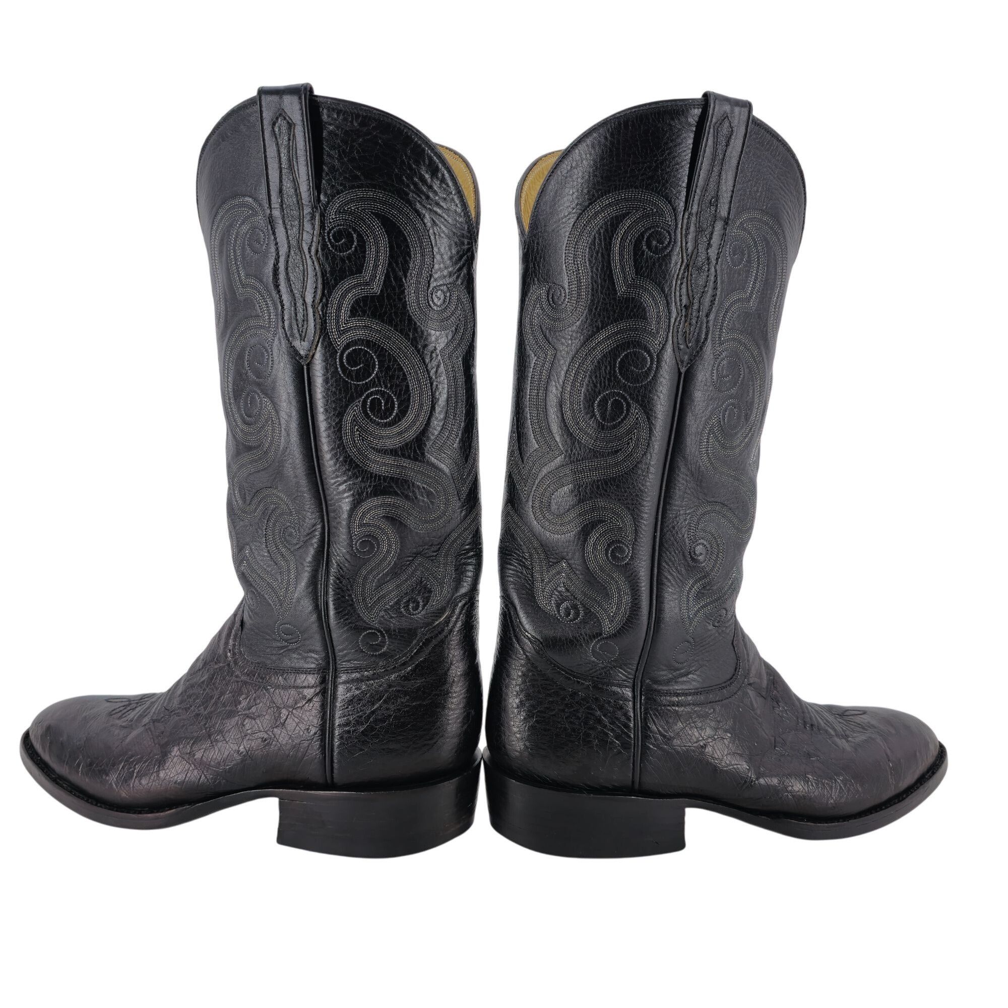 Other Luskey's Ryon's Mens size 9.5D Black Ostrich Exotic Leather Size US 9.5 / EU 42-43 - 4 Thumbnail