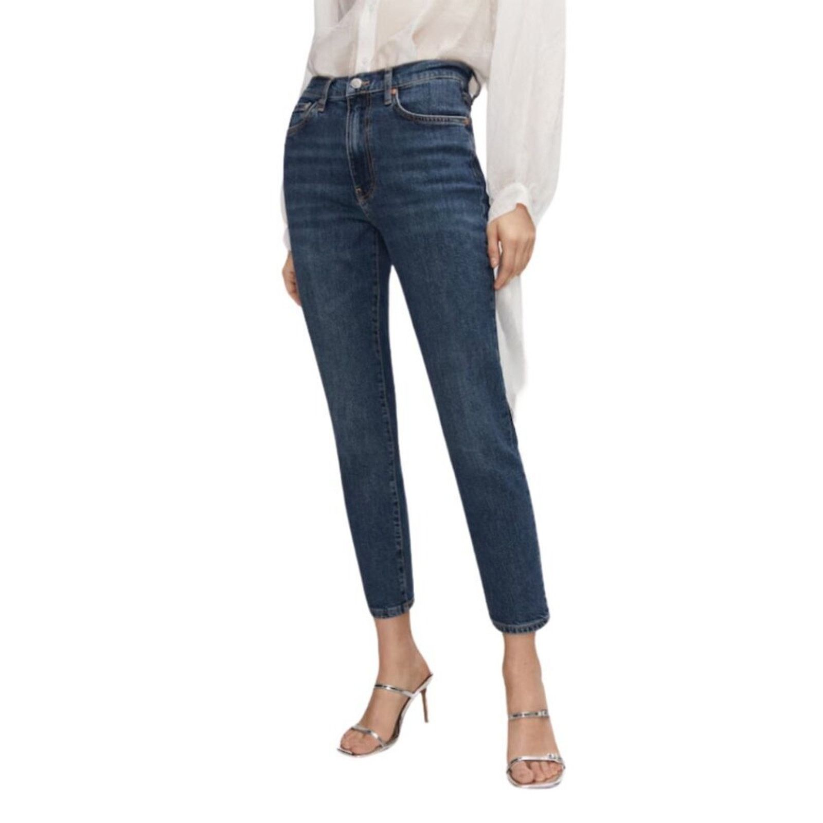 Mango Mango MNG Slim Copped Dark Blue Jeans NWT Plus 16 Size 38" / US 16 / IT 52 - 1 Thumbnail